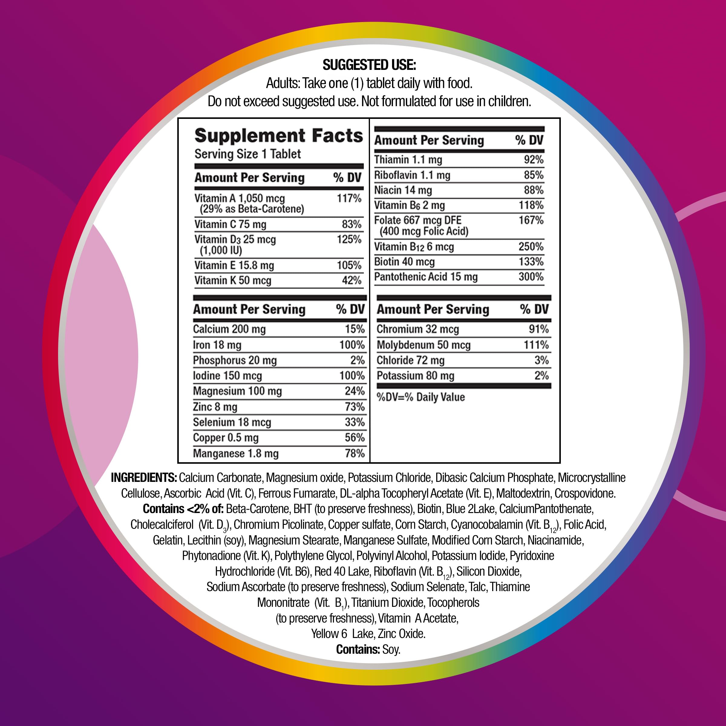 Centrum Multivitamin Tablet for Women, Multivitamin/Multimineral Supplement with Iron, Vitamin D3, B Vitamins and Antioxidant Vitamins C and E Centrum uk supplements