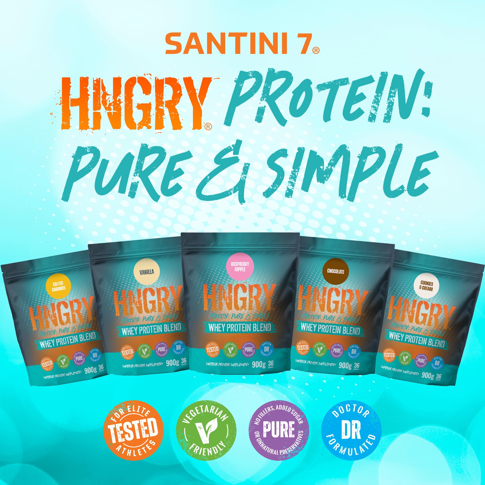 HNGRY Protein Whey Protein Powder Shake with 80% Protein Whey, 900g and 36 Servings HNGRY Protein uk supplements