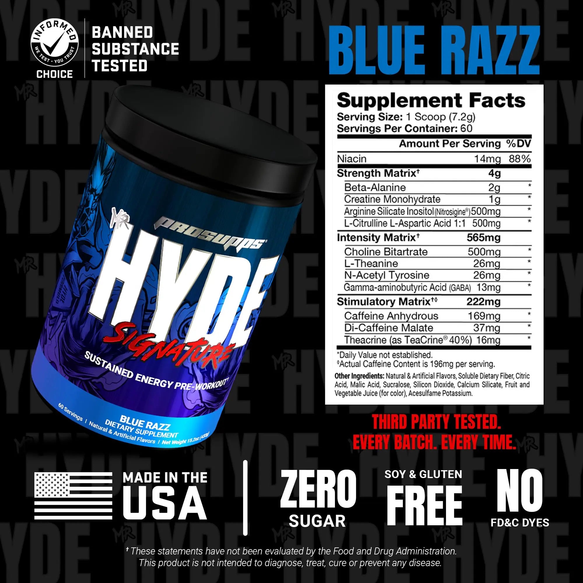ProSupps Mr. Hyde Signature Pre Workout Powder with Creatine, Beta Alanine & Caffeine - Performance, Energy & Endurance - Clean Fitness & Gym Supplements ProSupps uk supplements