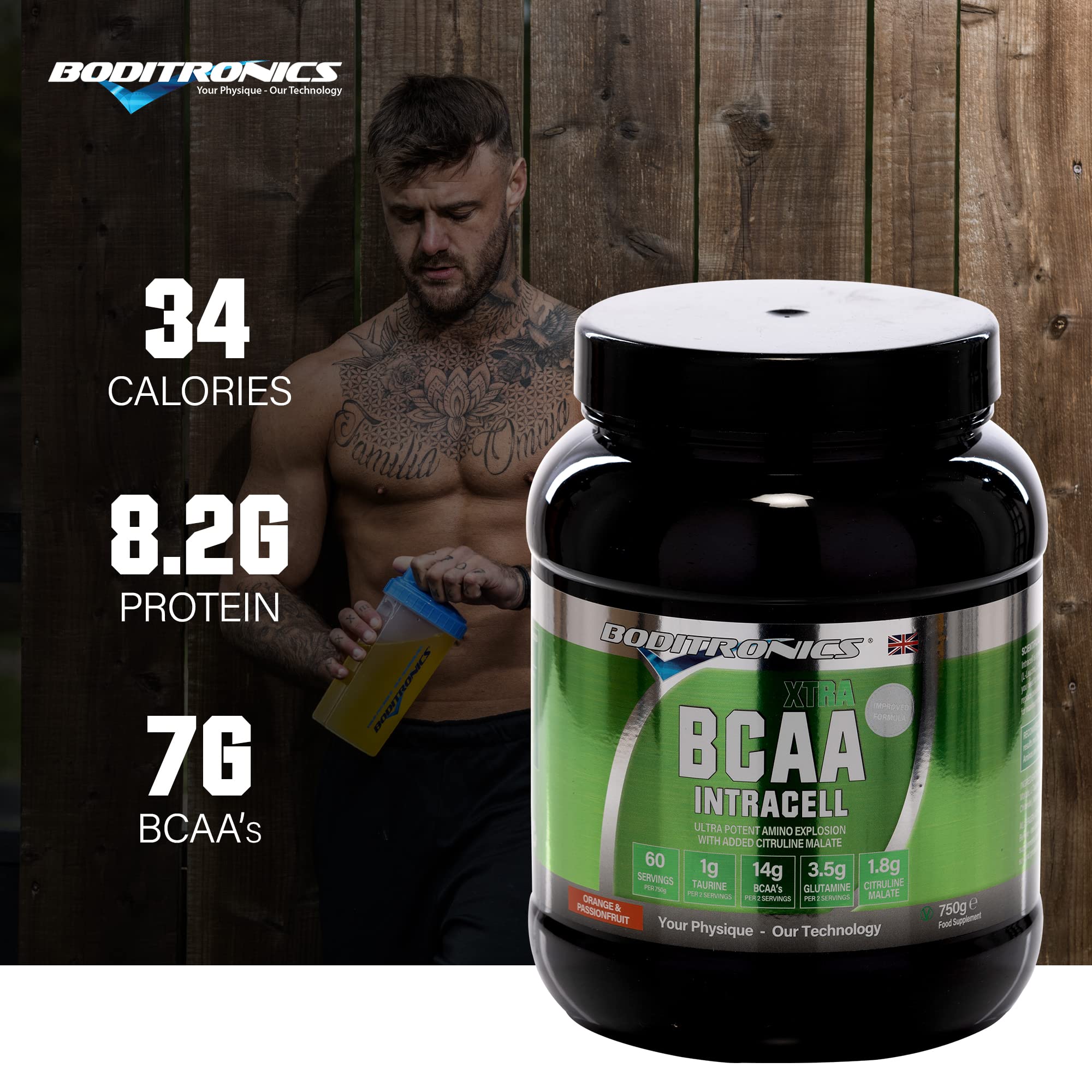 Boditronics BCAA Intracell Xtra Intra Workout Protein Powder, Branched Chain Amino Acid Supplement Boditronics uk supplements