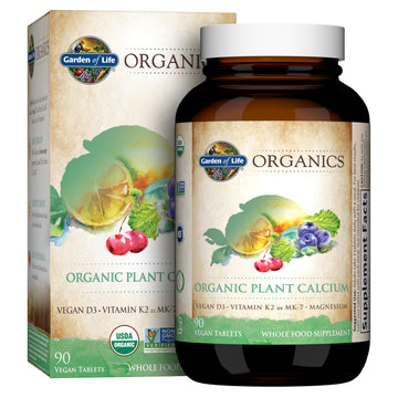 Garden of Life Calcium Supplement with Magnesium & Organic Vitamin D3 K2, Made from Whole Foods, Gluten-Free, 90 Count Garden of Life uk supplements
