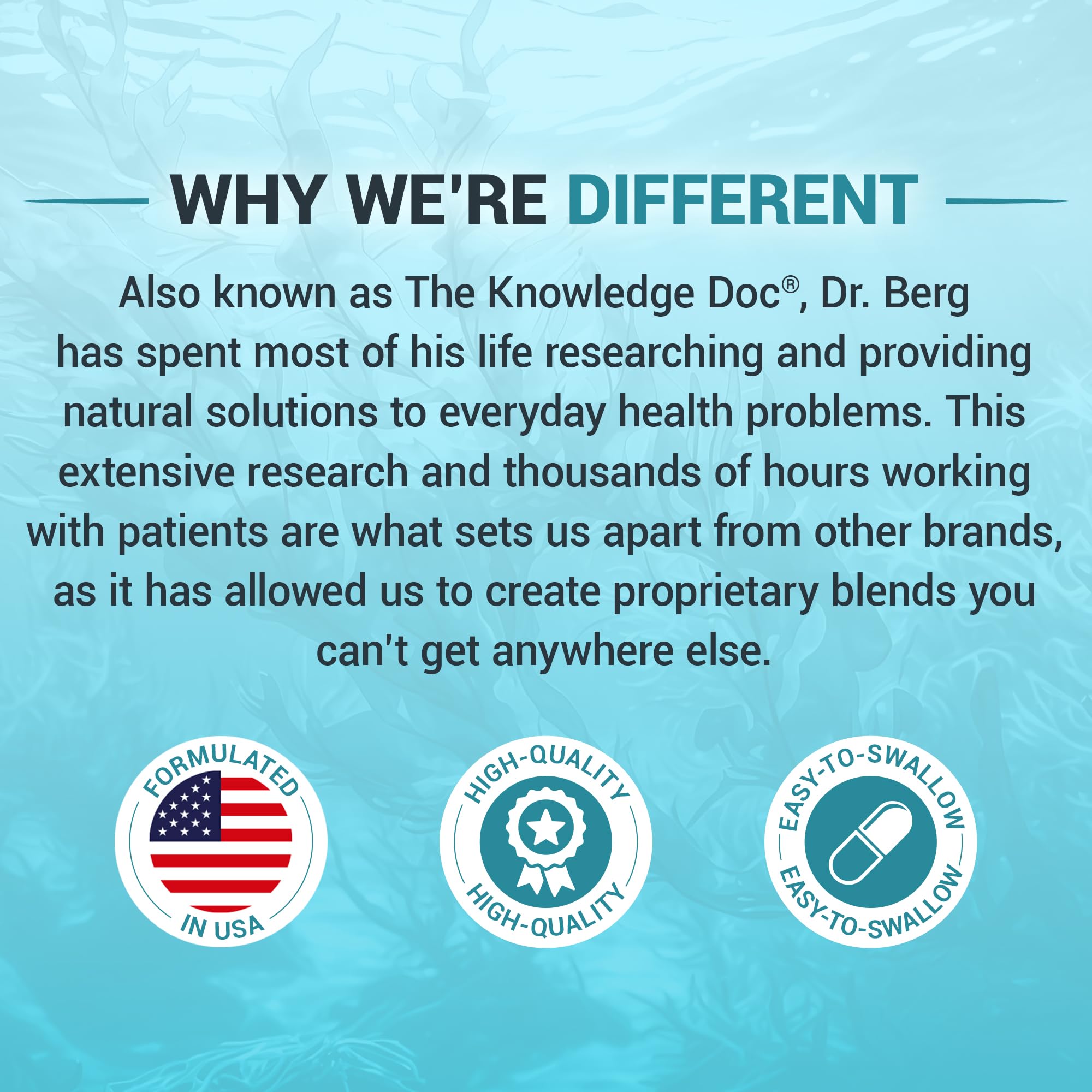 Dr. Berg Sea Kelp Enhanced Iodine - 200 mcg of Premium Iodine - Seaweed Blend Includes Klamath Blue-Green Algae & Sea Kelp - 90 Capsules Dr. Berg Nutritionals uk supplements