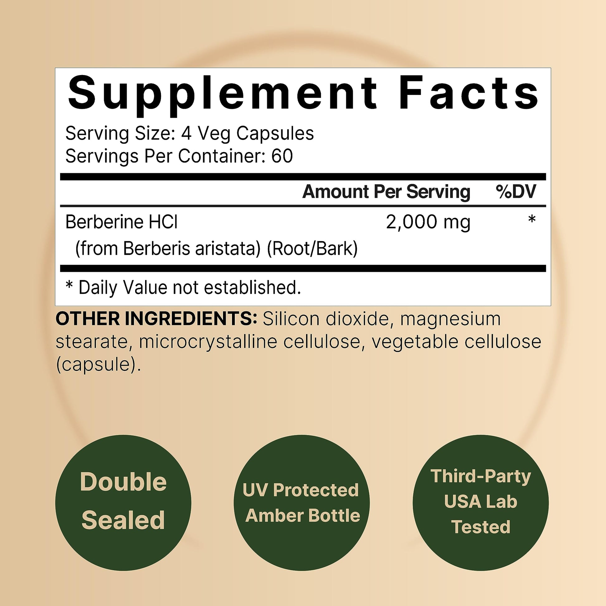 Berberine Supplement 500mg Per Capsule (2,000mg Per Serving) | 240 Veggie Capsules, 97% Pure Berberine HCL – Plant Based, Vegan, Non-GMO NatureBell uk supplements