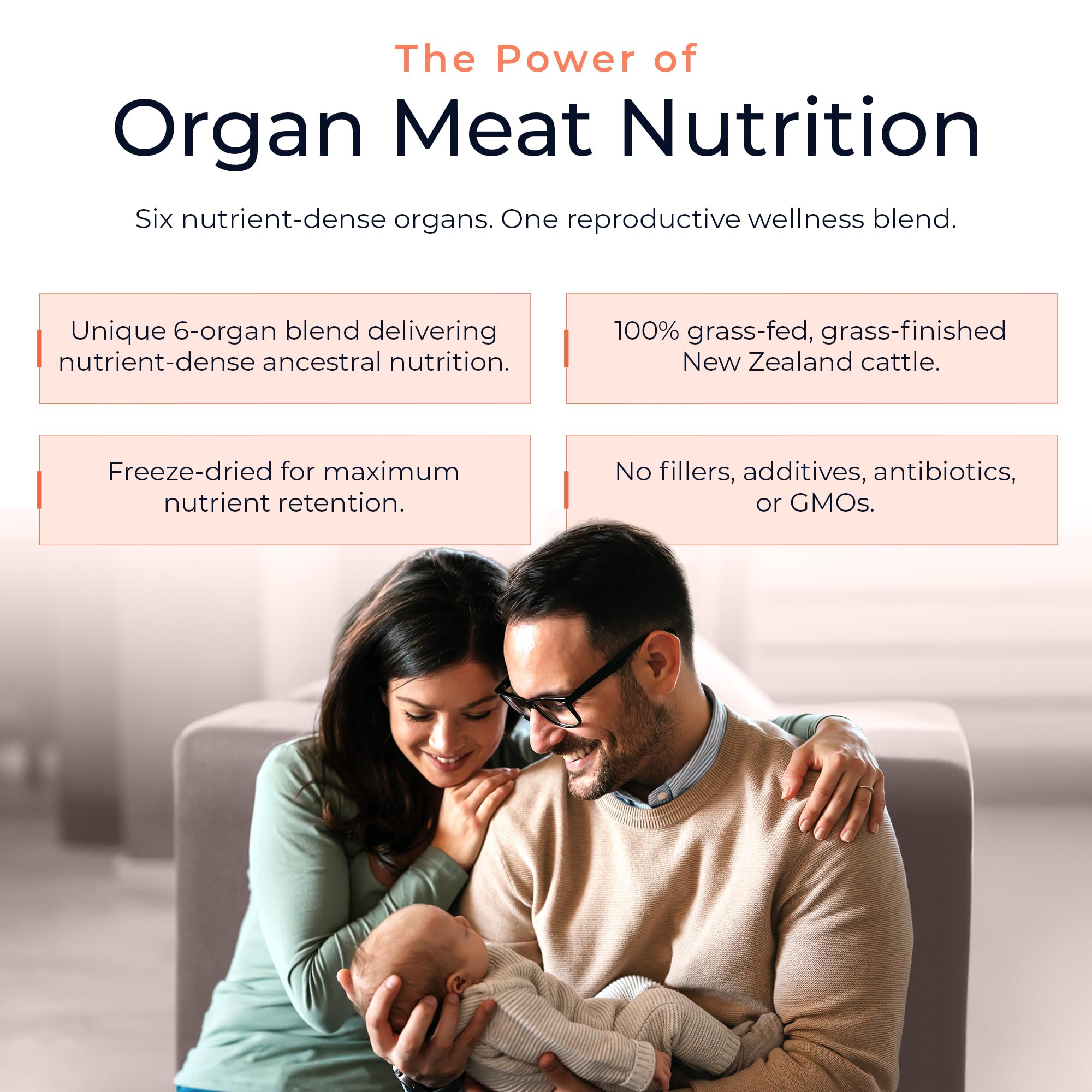 Molecular Fertility Beef Organ Complex - Pasture-Raised, Grass Fed Beef Liver, Brain, Heart, Spleen, Pancreas Blend, Healthy Hormone Balance and Fertility Supplement for Women and Men, 180 Capsules Molecular Fertility uk supplements
