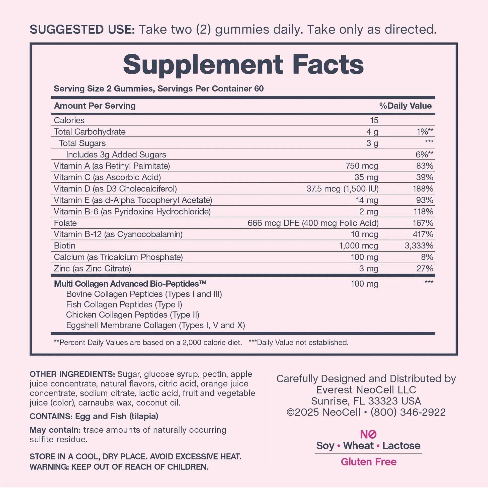 NeoCell Women's Multi Gummy with Collagen | 120 Gummies | Essential Vitamins & Minerals | Berry Flavor Supplement NeoCell uk supplements