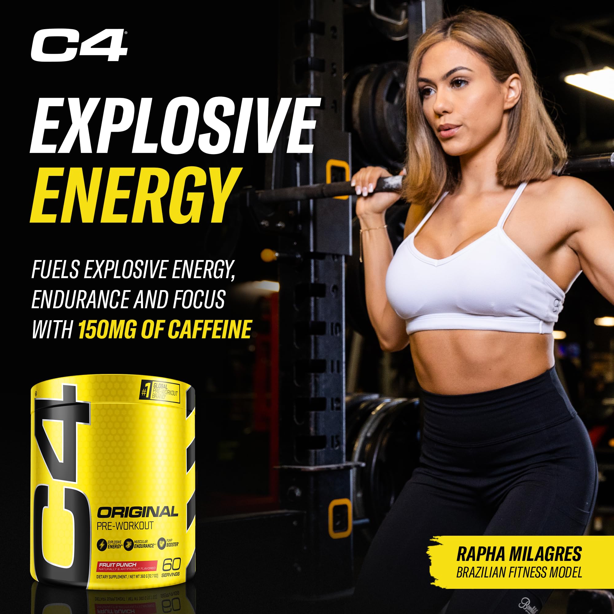 C4 Original Pre Workout Powder Fruit Punch - Vitamin C for Immune Support - Sugar Free Cellucor uk supplements