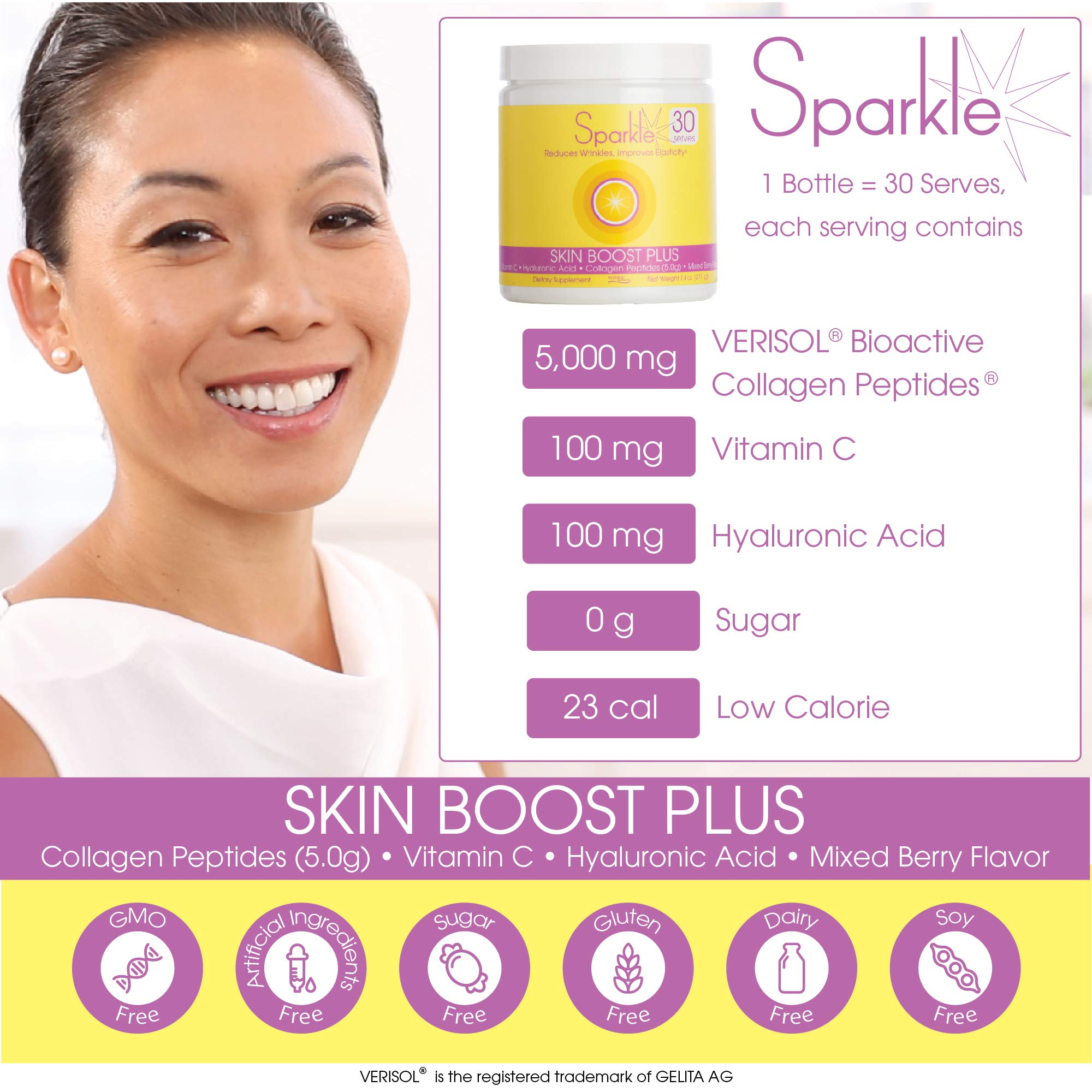 Hydrolyzed Collagen Powder - Sparkle Skin Boost Plus (Tropical Coconut Pineapple) Sparkle Collagen uk supplements