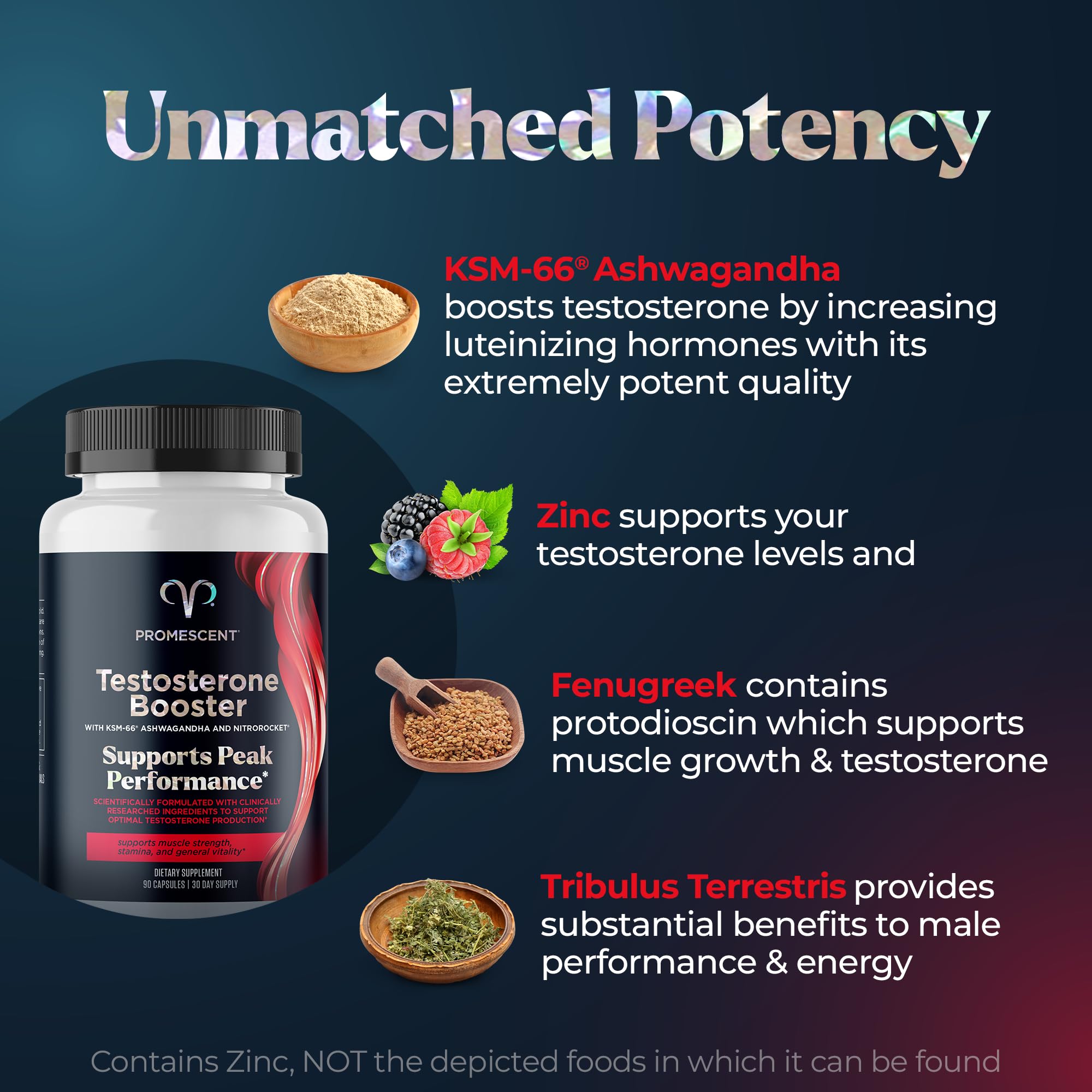 Promescent Testosterone Booster for Men Supplement w/Tongkat Ali (LongJack), KSM-66 Ashwagandha, Goat Weed, Fenugreek & Tribulus Terrestris, Supports Natural Energy, Stamina & Strength, 90 Capsules Promescent uk supplements