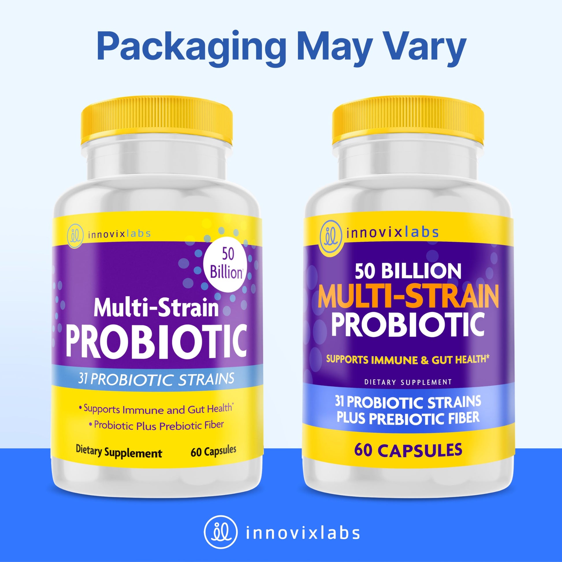 InnovixLabs Multi Strain Probiotics for Women & Men - Probiotic Supplement - 50 Billion CFU - Gut Health, Immune Support, Digestion, Lactobacillus Acidophilus, Prebiotics and Probiotics, 60 Capsules InnovixLabs uk supplements