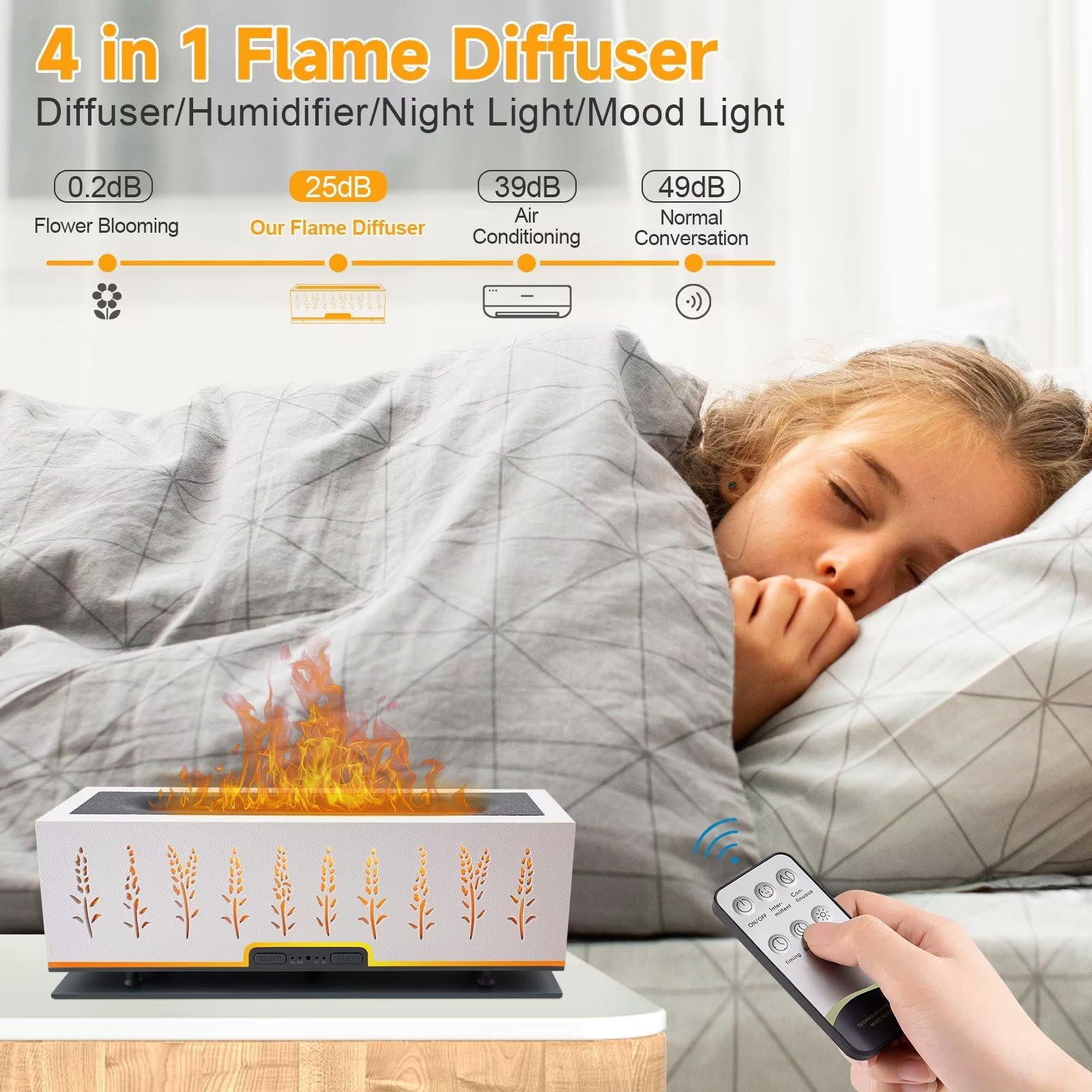 WENPHONE Flame Air Aroma Diffuser Humidifier, Essential Oil Diffuser, 200ml Aromatherapy Diffuser WENPHONE uk supplements