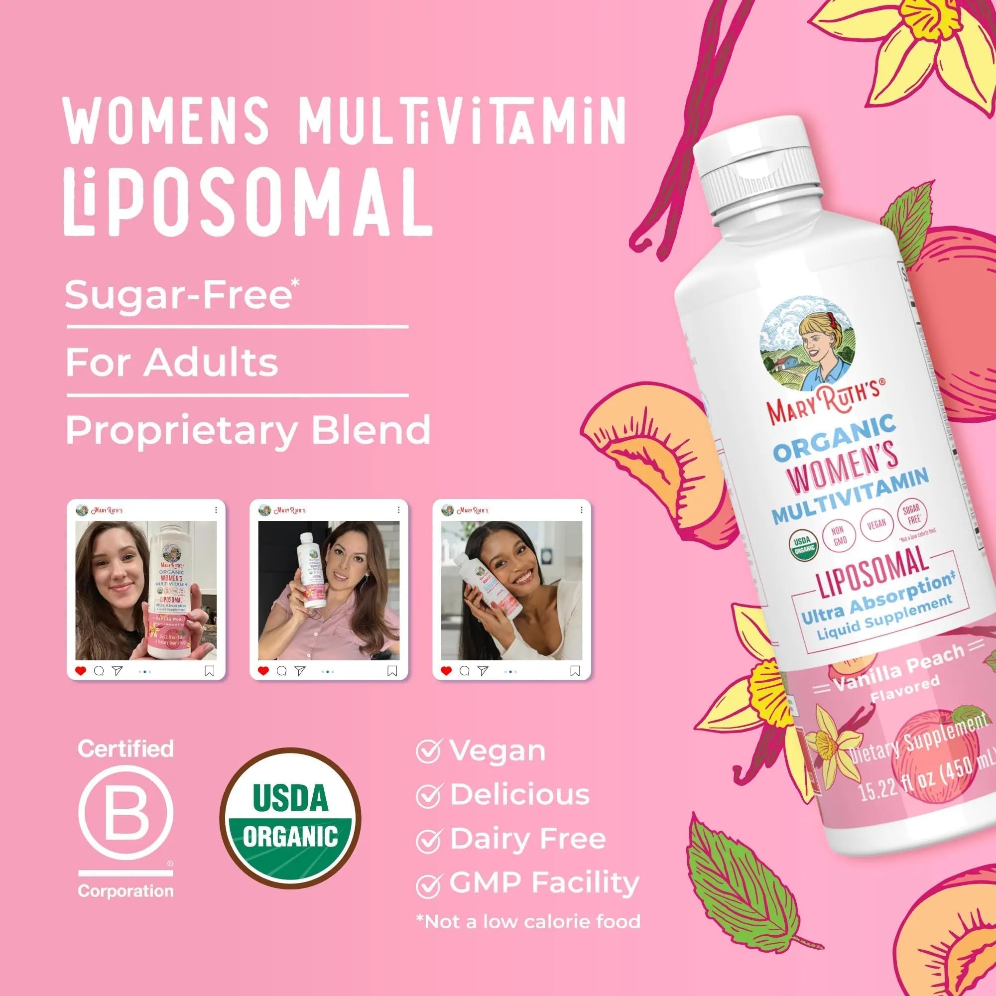 MaryRuth Organics USDA Organic Multivitamin for Women, Sugar Free Womens Multivitamin, Liquid Vitamins for Women MaryRuth Organics uk supplements