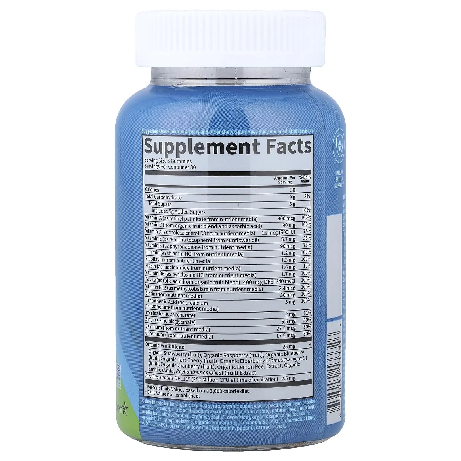 Kids Multivitamin Gummy with Iron + Probiotics for Immune Health & Digestion: Vitamins D, C, E, B, Zinc for Energy & Development, Vitamin Code Garden of Life uk supplements