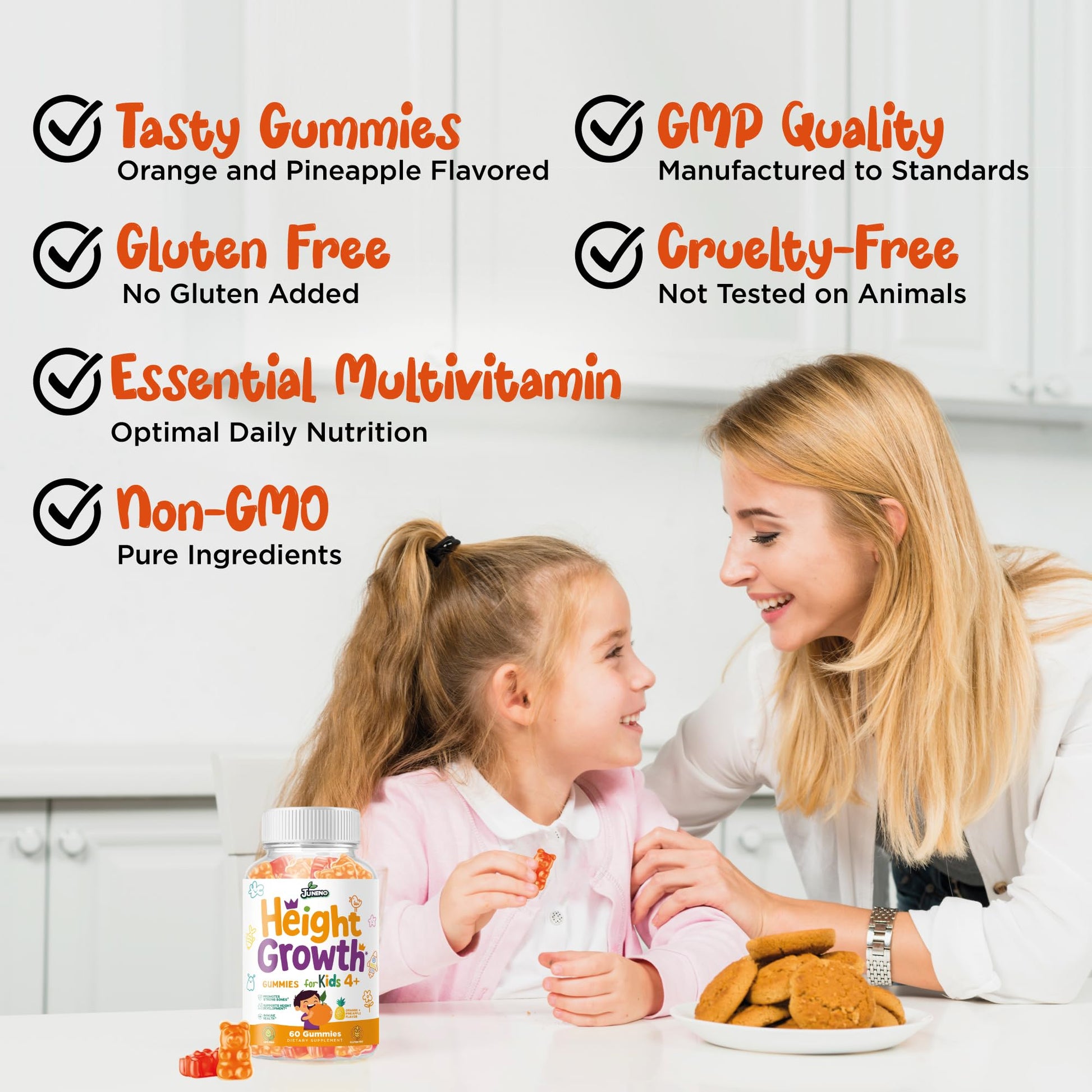 Juneno Height Growth Vitamins Supplement Gummies - Grow Taller for Teens Kids Boys Girls - Natural Height Increaser Maximizer Multivitamin Juneno uk supplements
