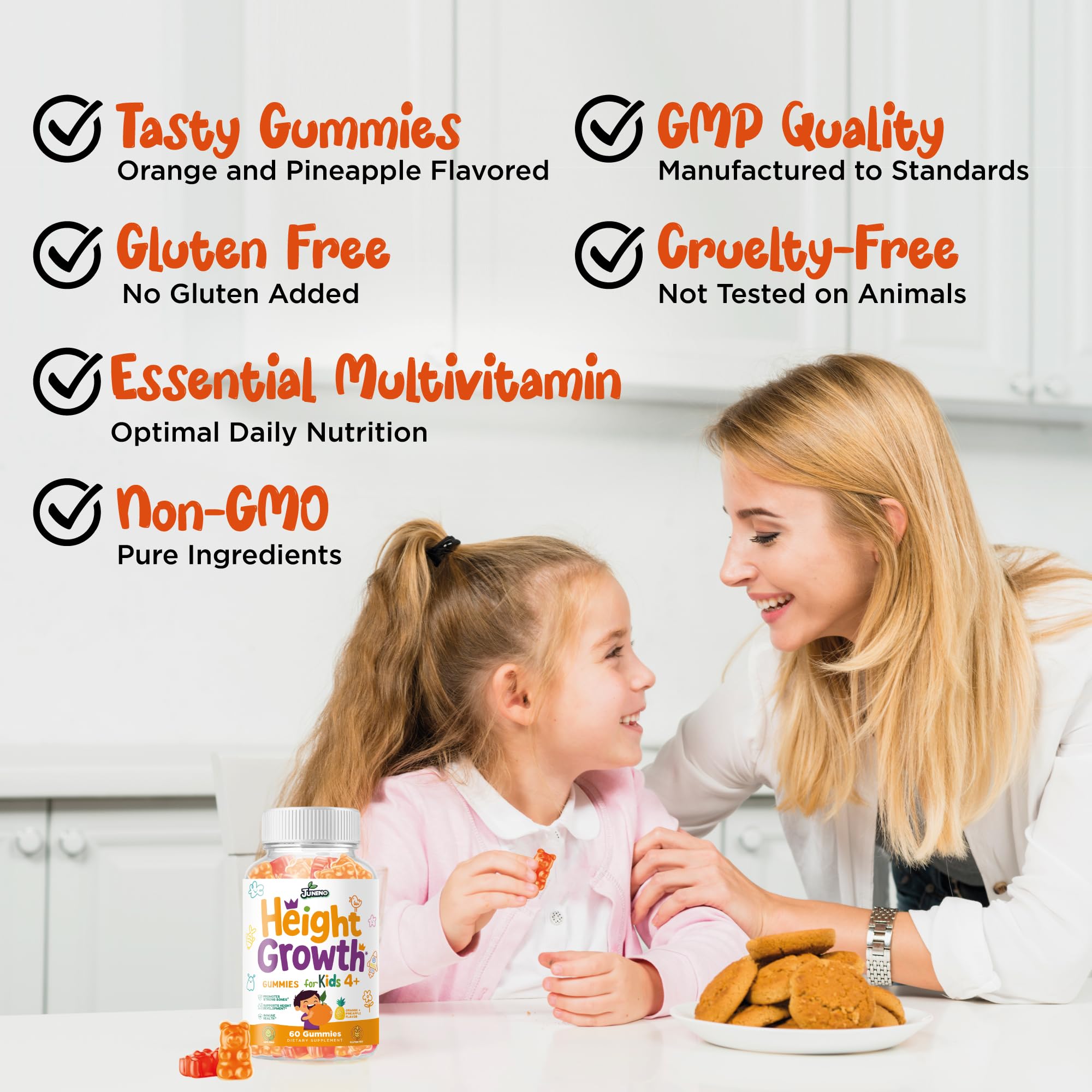 Juneno Height Growth Vitamins Supplement Gummies - Grow Taller for Teens Kids Boys Girls - Natural Height Increaser Maximizer Multivitamin Juneno uk supplements