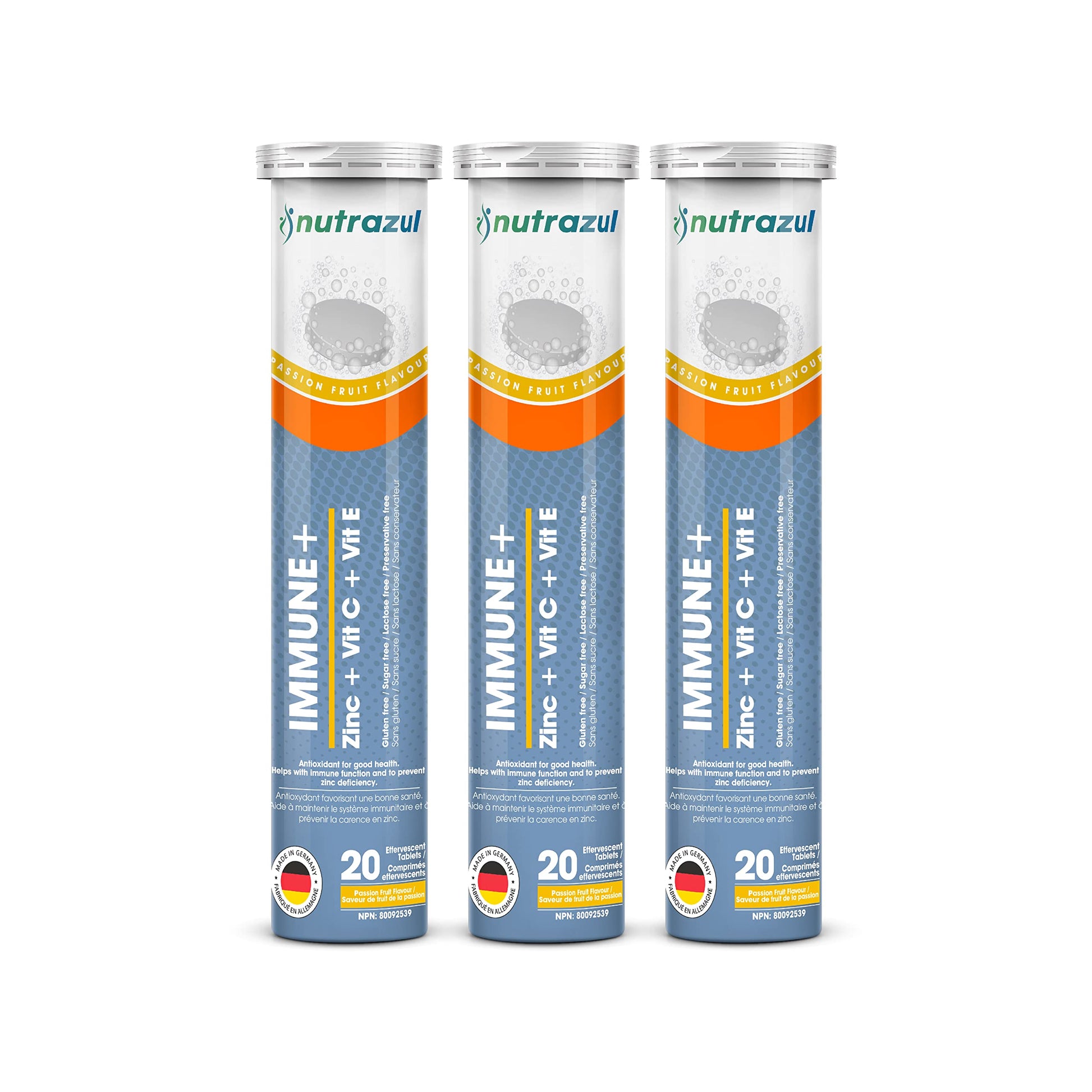 nutrazul Immune+ Effervescent Tablets, Vitamin C, Vitamin E & Zinc Supplement, Supports Overall Wellness with a VIT C, VIT E & Zinc Blend nutrazul uk supplements