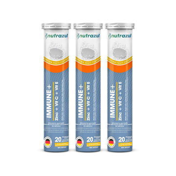 nutrazul Immune+ Effervescent Tablets, Vitamin C, Vitamin E & Zinc Supplement, Supports Overall Wellness with a VIT C, VIT E & Zinc Blend nutrazul uk supplements