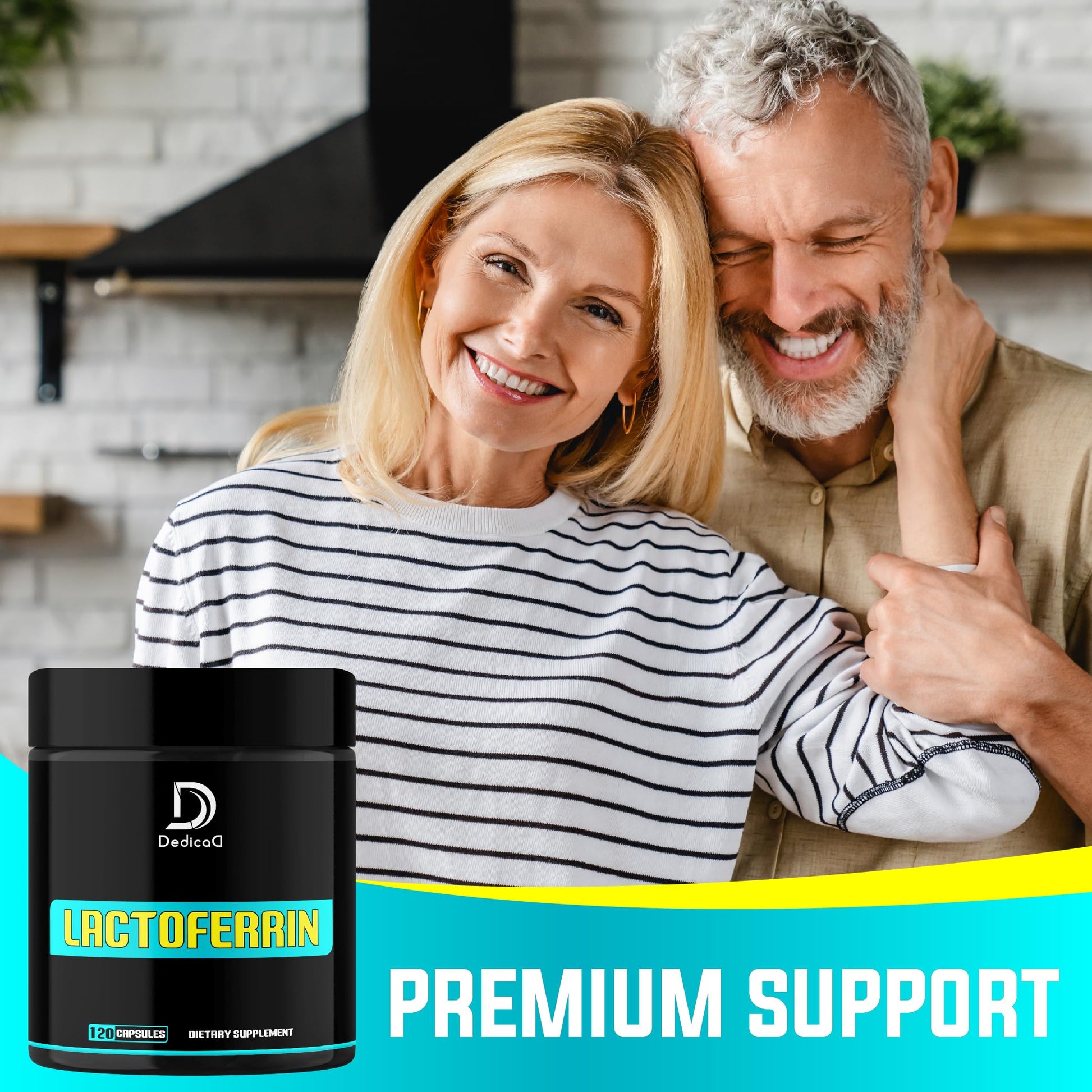 DEDICAD 500Mg Lactoferrin Supplement - 120 Capsules for 2-Month Supply DEDICAD uk supplements