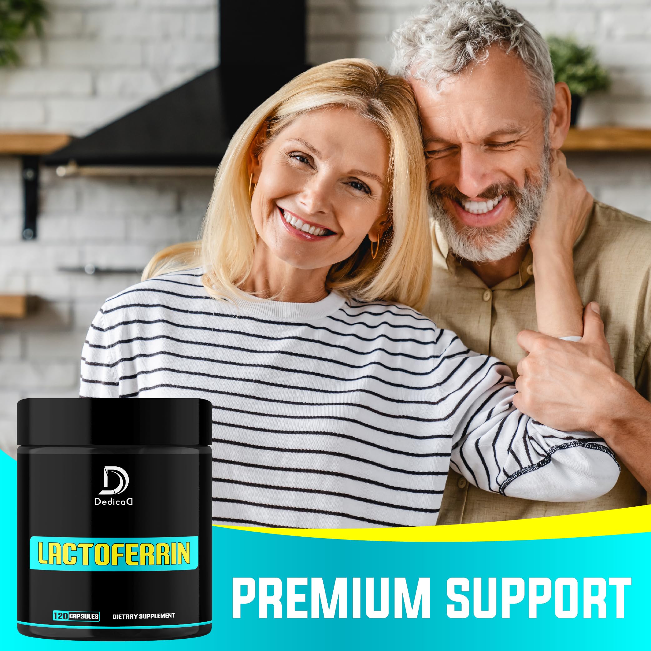 DEDICAD 500Mg Lactoferrin Supplement - 120 Capsules for 2-Month Supply DEDICAD uk supplements