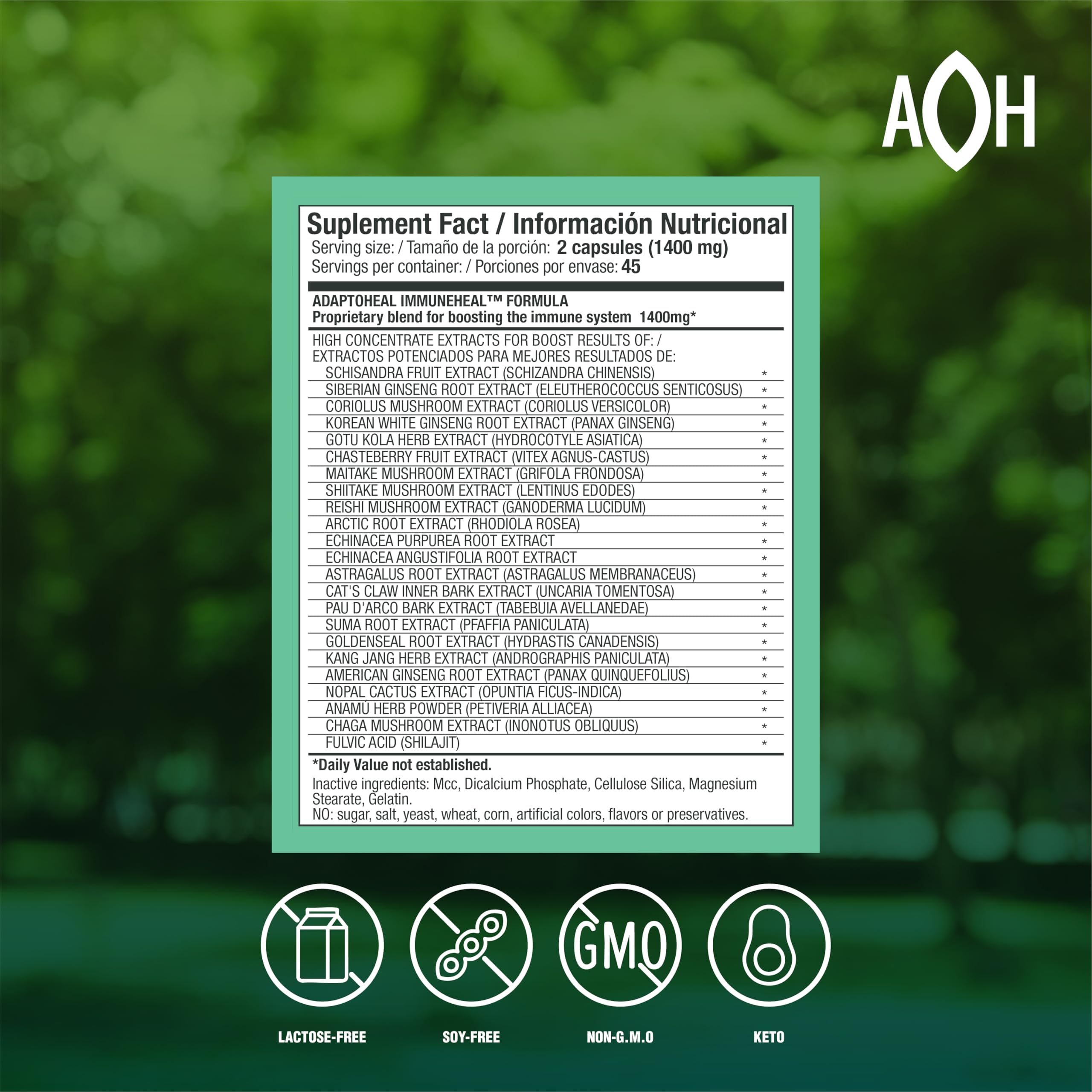 ADAPTOHEAL - Immuneheal – Adaptogen, Immune System Booster Supplement with Schisandra Chinensis, Ginseng and Mushroom Extract (90 Capsules) ADAPTOHEAL uk supplements