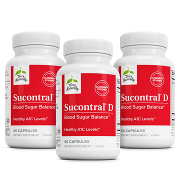 Terry Naturally Sucontral D - B-Complex & Folate Supplement - Carbohydrate Metabolism Support - Vitamin & Mineral Supplement with Zinc & Chromium - 60 Capsules (Pack of 3) Terry Naturally uk supplements