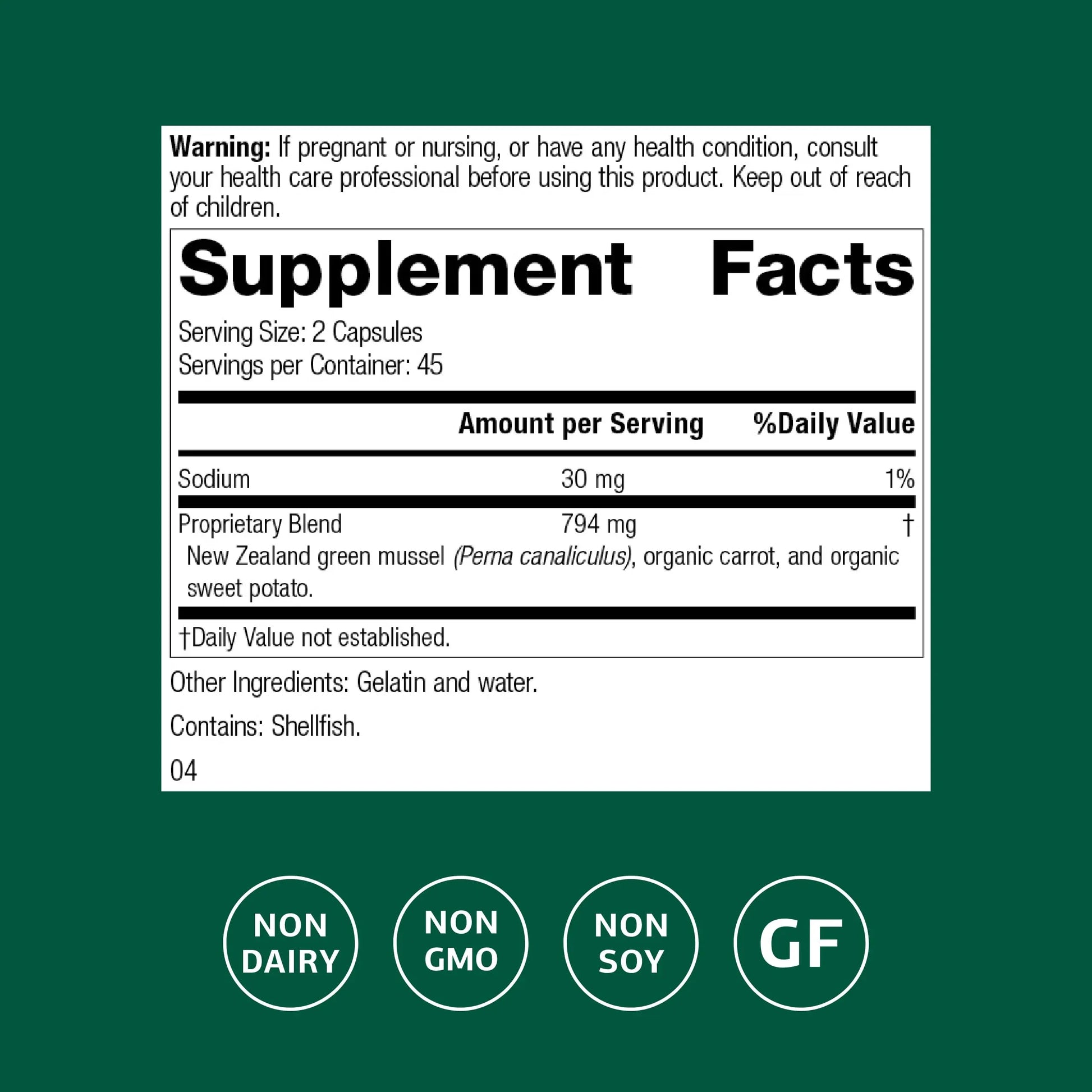 Standard Process Nutrimere - Supports Joint Health - Joint Supplement with Perna Canaliculus & New Zealand Green Mussel - Gluten-Free, Non-Soy & Non-Dairy - 90 Capsules Standard Process Inc. uk supplements