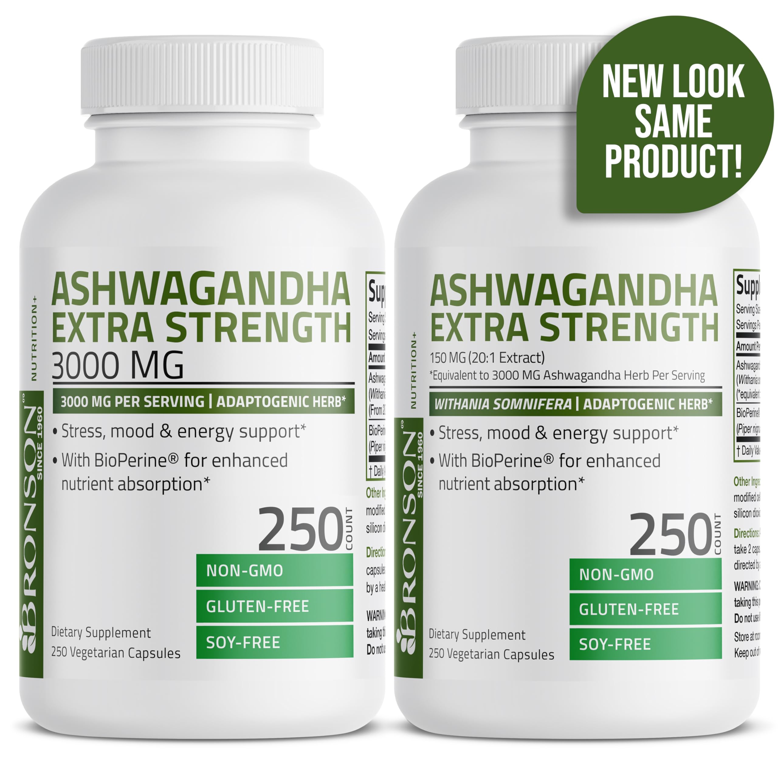 Bronson Ashwagandha Extra Strength 3000 mg Stress & Mood Support with BioPerine Bronson uk supplements