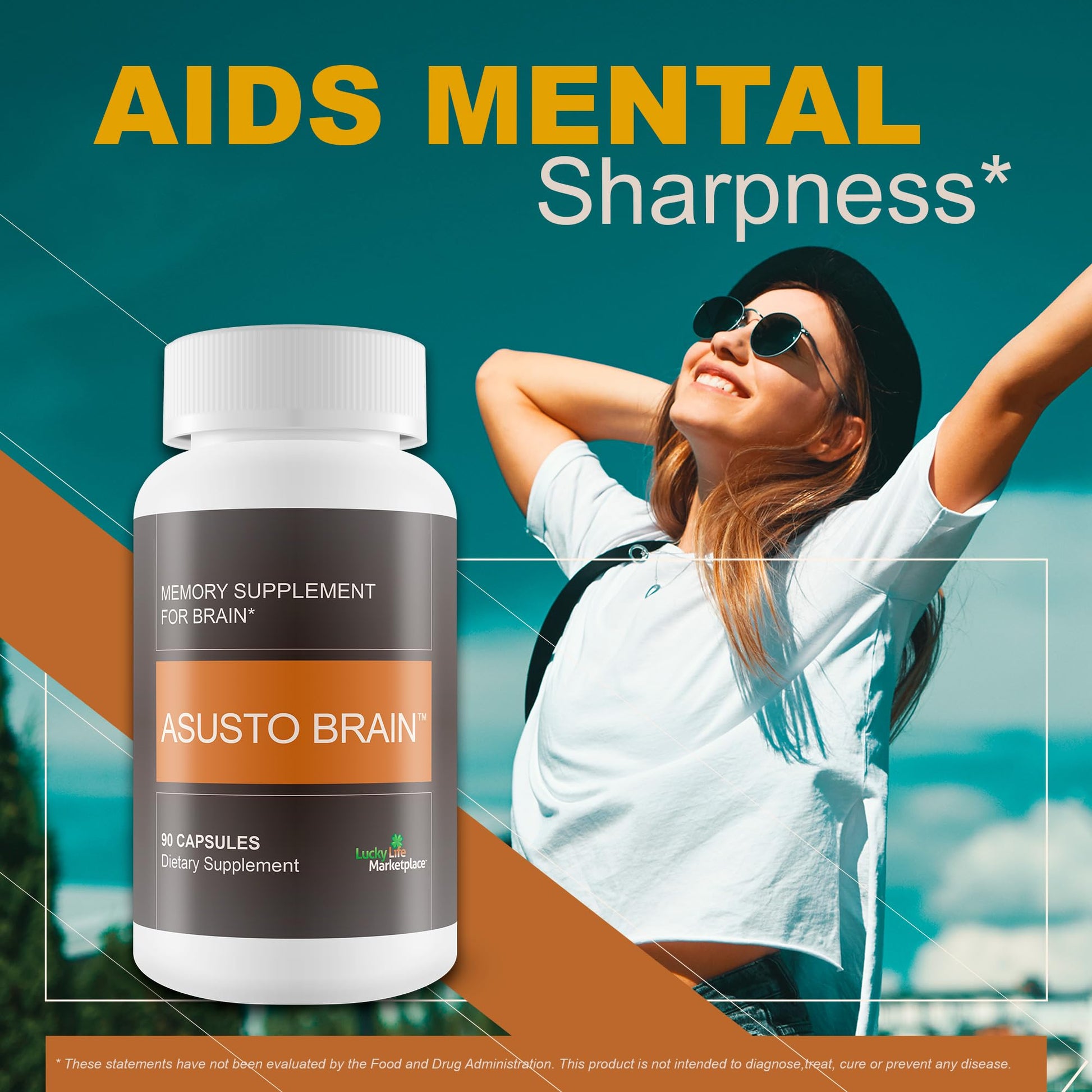 Asusto Memory Supplement for Brain - Improved Capsule Formula - Natural Brain, Memory, & Focus Support - Brain Support - Brain Supplement - Nootropic - Natural Asusto Sandalwood Improved Formula Generic uk supplements