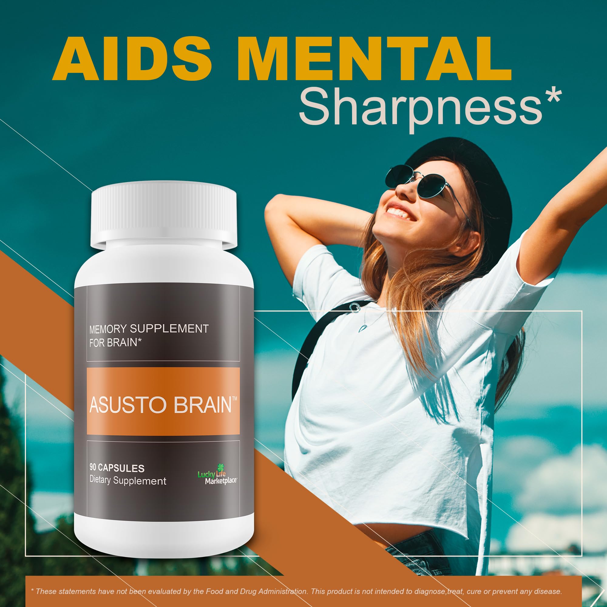Asusto Memory Supplement for Brain - Improved Capsule Formula - Natural Brain, Memory, & Focus Support - Brain Support - Brain Supplement - Nootropic - Natural Asusto Sandalwood Improved Formula Generic uk supplements