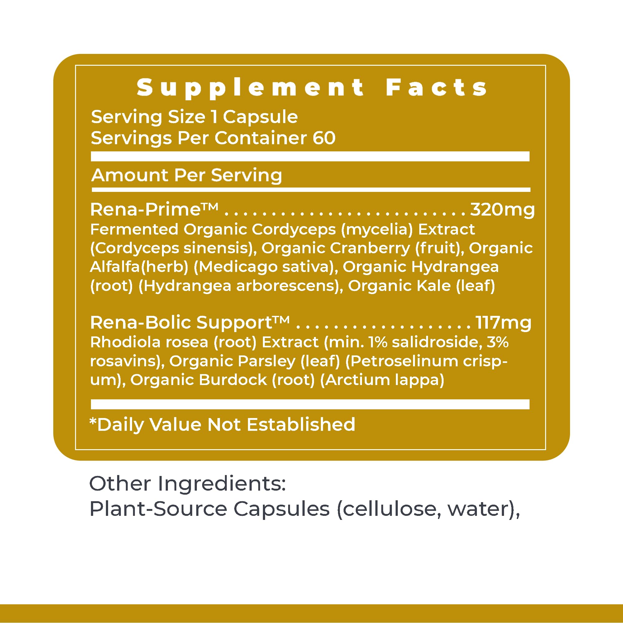 Premier Research Labs RenaVen - Premier Kidney Support for Kidney Cleanse Detox and Repair | Improve Kidney Function and Urinary Support with Fermented Cordyceps - 60 Plant-Source Capsules Premier Research Labs uk supplements