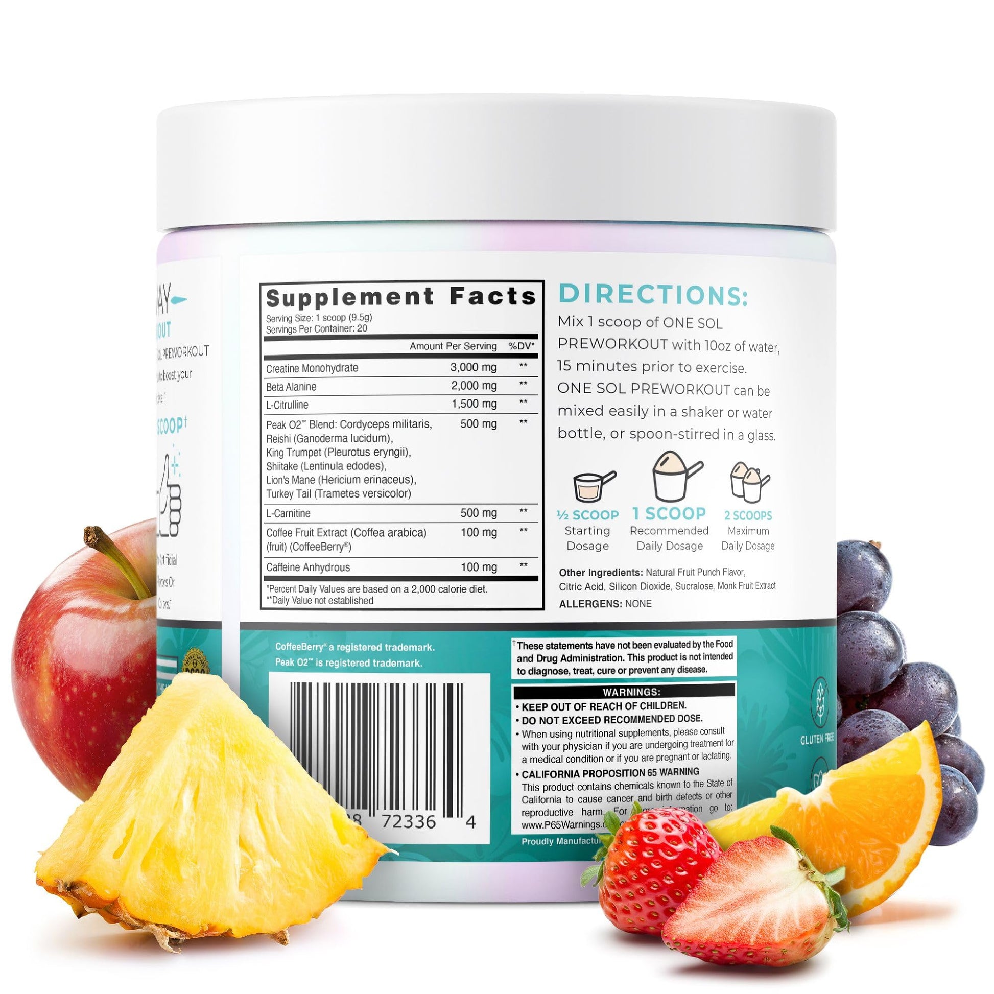 One Sol Pre-Workout for Women, Enhanced Pump & Focus, No Jitters Or Crash, Natural One Sol uk supplements