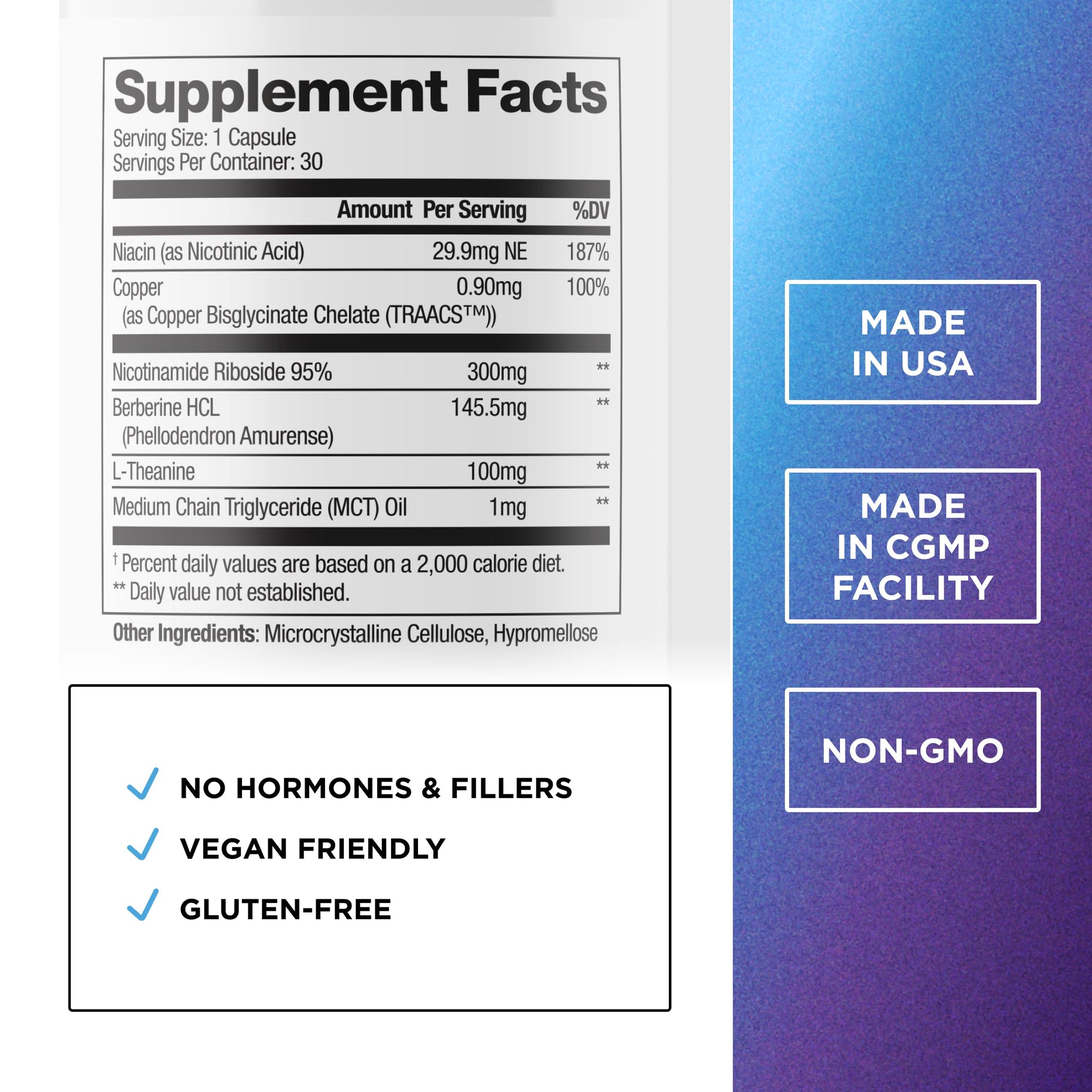 DR. EMIL NUTRITION NAD+ Boost - Nicotinamide Riboside Supplement for Longevity, Healthy Aging & Cellular Regeneration - NAD Supplement with with Berberine, L-Theanine & Niacin - 30-Day Supply DR. EMIL NUTRITION uk supplements