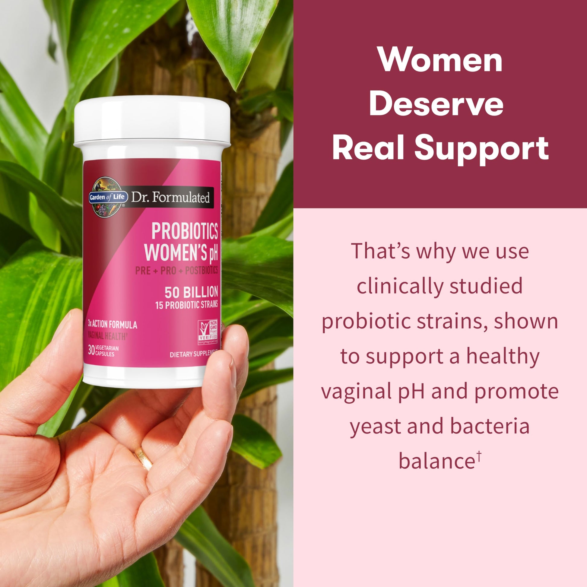 Garden of Life Dr Formulated Once Daily 3-in-1 Complete Prebiotics, Postbiotics & Probiotics for Women, PRE + PRO + POSTBIOTIC Supplement for Women’s Digestive, Immune & Vaginal Health, 30 Day Supply Garden of Life uk supplements