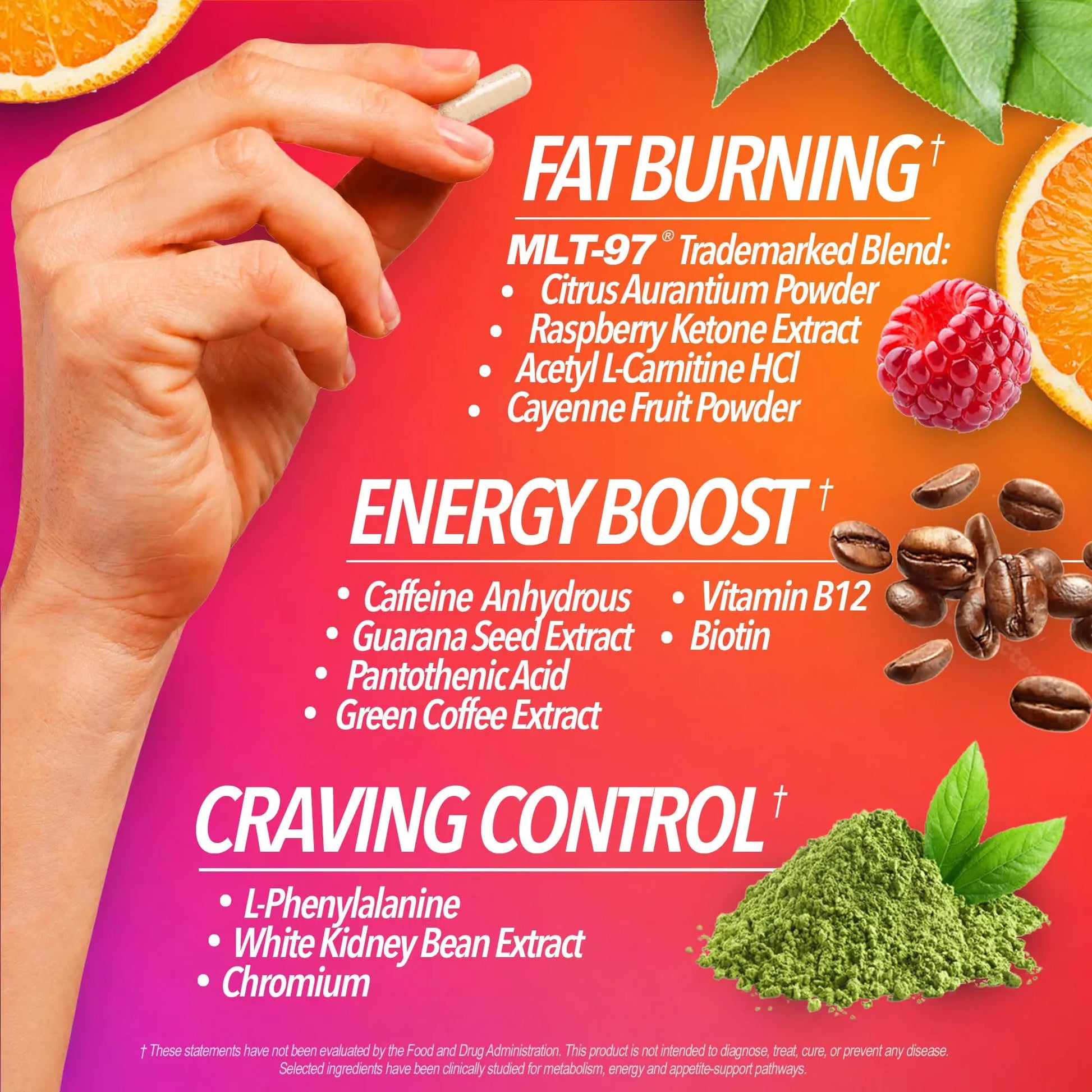 Triple Burn  Pills for Women & Men, Fat Burner GLP-1 Support, Appetite Suppressant, Diet Pills with Green Coffee Extract & Cayenne (60 Capsules) powercut uk supplements
