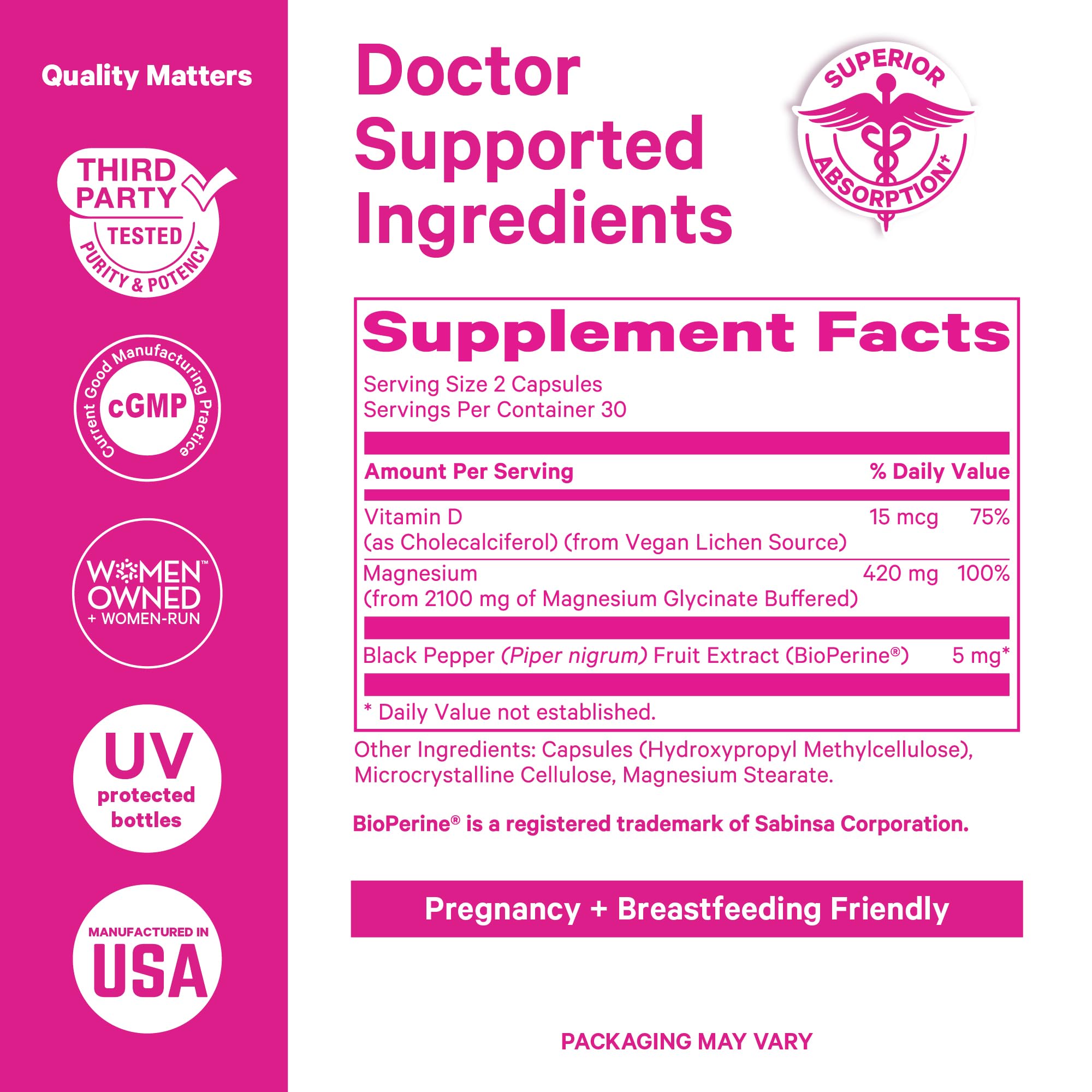 Pink Stork Mood and Stomach Relief Bundle - Magnesium Glycinate and Organic Peppermint Sweets for Morning Sickness and Motion Sickness, Mood Support Pink Stork uk supplements
