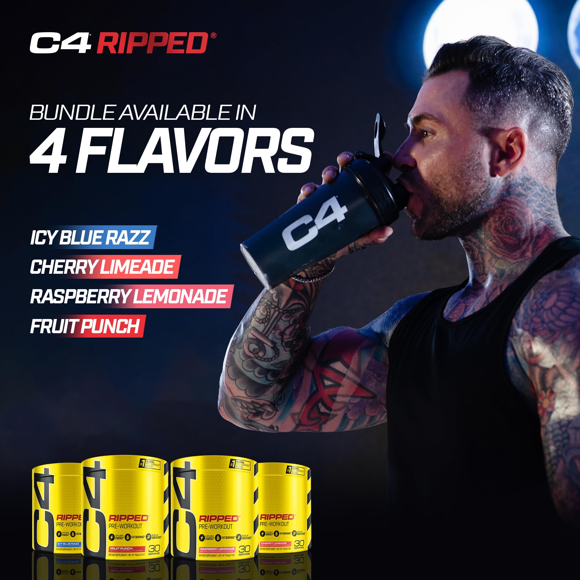 C4 Ripped & SuperHD, The Thermogenic Bundle, C4 Ripped Pre Workout Powder Cellucor uk supplements
