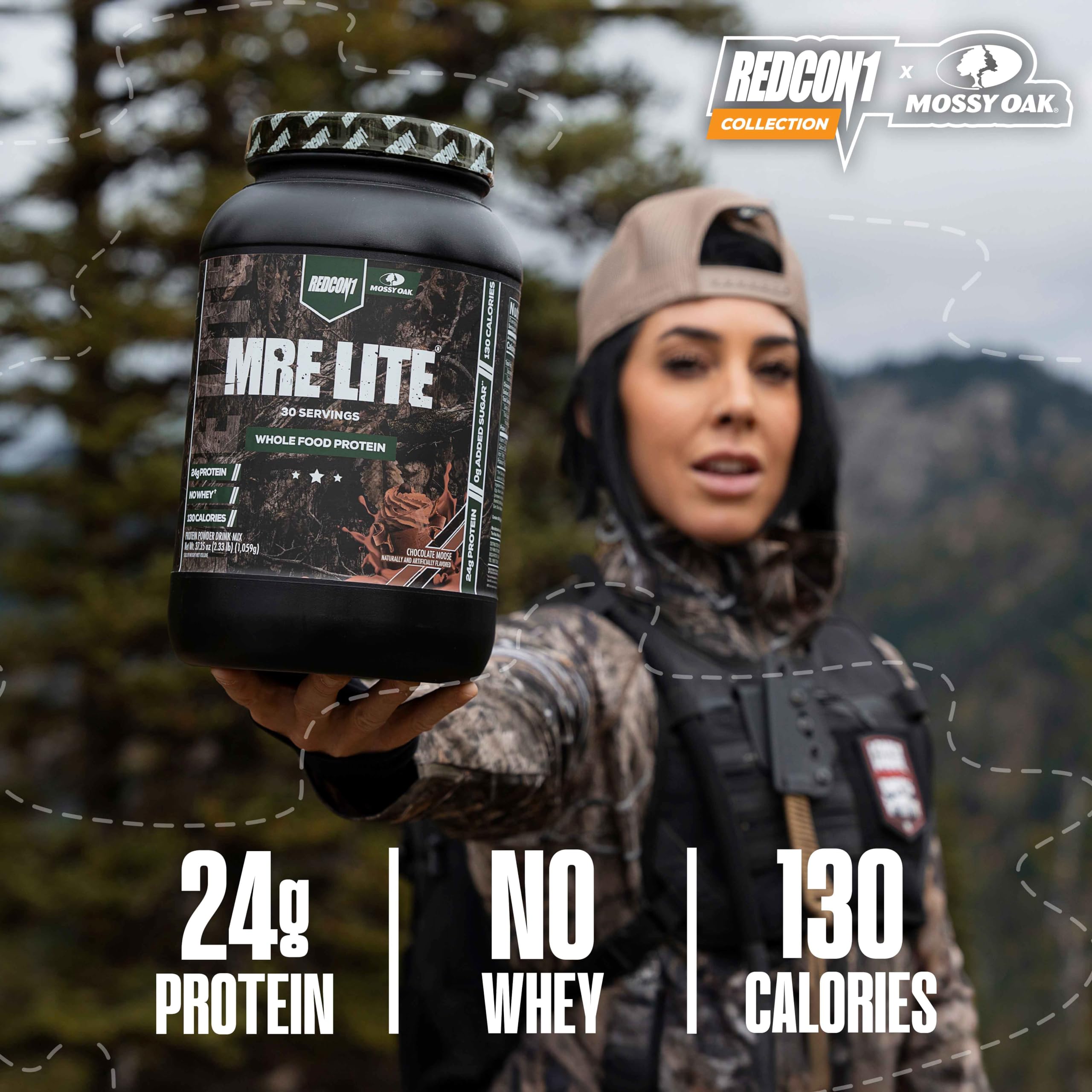 REDCON1 x Mossy Oak MRE Lite Whole Food Protein Powder, Chocolate Moose - Low Carb REDCON1 uk supplements