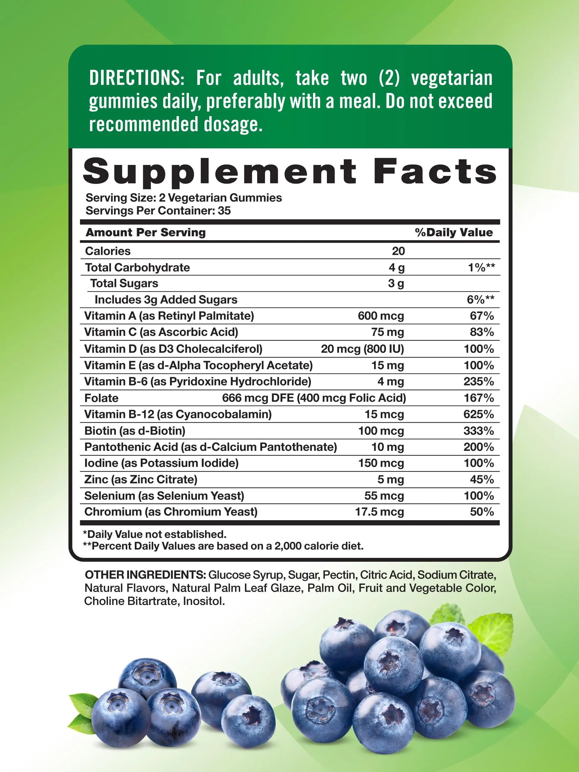 Nature's Truth Multivitamin for Men Gummies | 70 Count | Blueberry Flavor | with B12, D3 & Zinc | Nature's Truth uk supplements