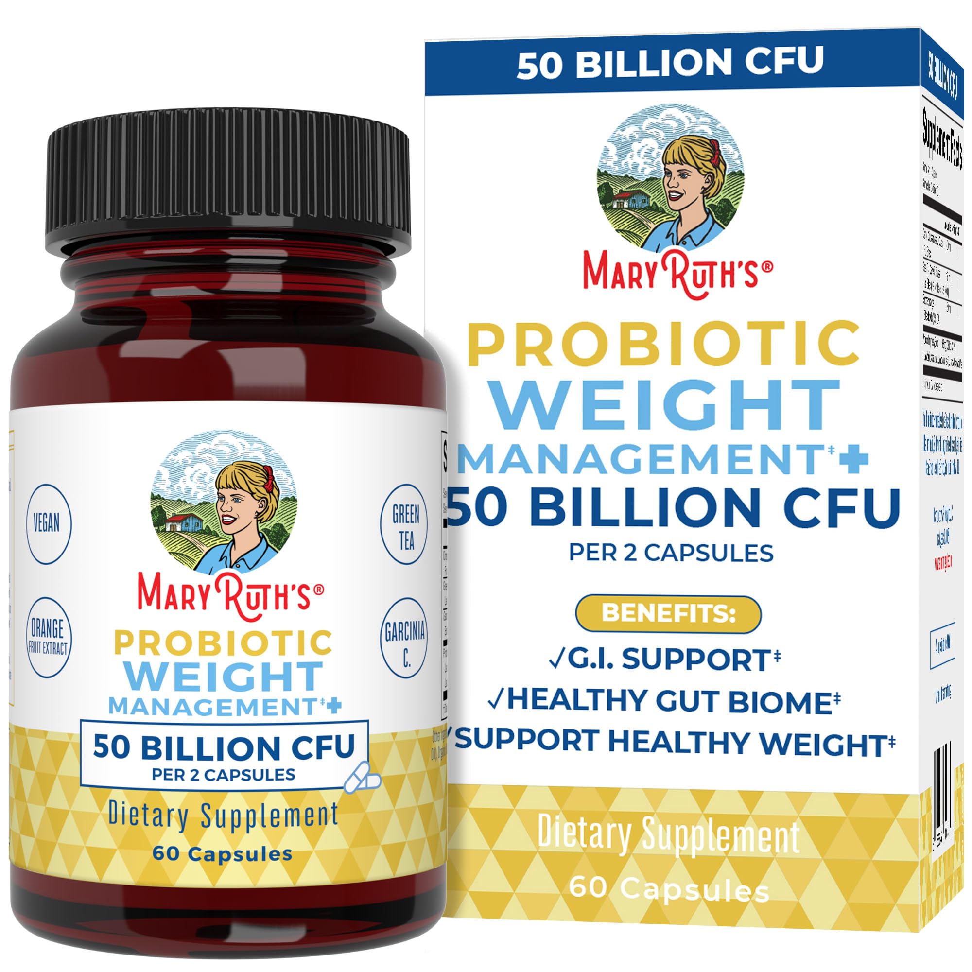 MaryRuth Organics Probiotics Capsule for Women & Men | Weight Management | Digestive MaryRuth Organics uk supplements
