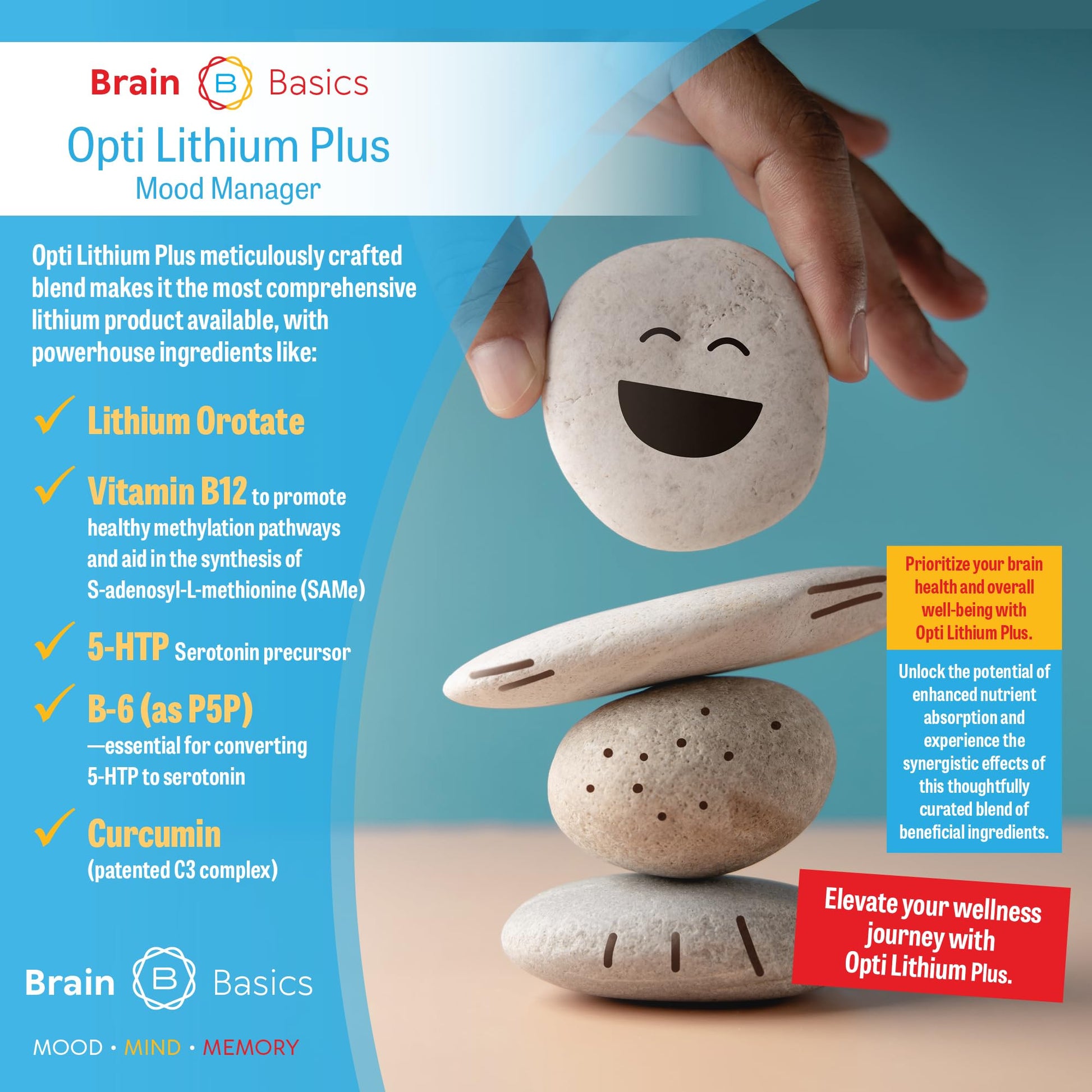 Opti Lithium Plus: Supercharge Brain Health with Enhanced Nutrient Absorption for Optimal Well-Being. Brain Bean uk supplements