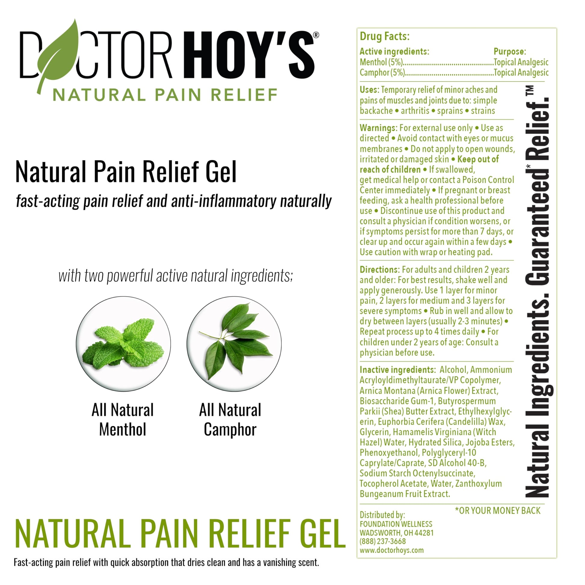 DOCTOR HOY'S Natural Pain Relief Gel, Topical Arnica Anti-Inflammatory Gel for Arthritis, Joint Pain, and Muscle Strains - Clean, Safe and Effective Pain Relief DOCTOR HOY'S uk supplements
