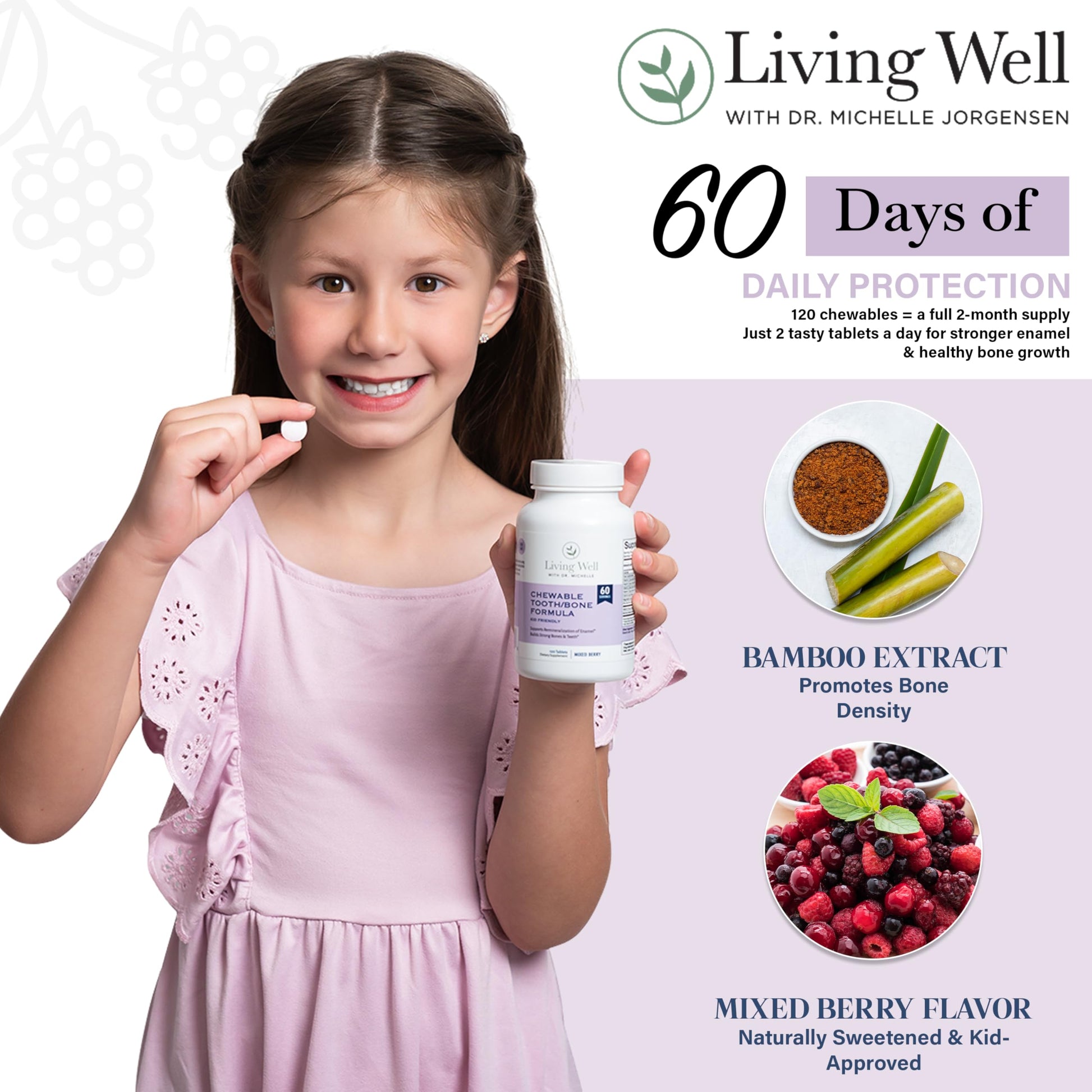 Kids Tooth & Bone Support Bundle | Chewable Calcium + D3 K2 & Liquid Vitamin D Supplement | Dentist-Developed | Strong Teeth, Enamel & Bone Health for Kids | Fluoride-Free, Non-GMO, Gluten-Free Living Well with Dr. Michelle uk supplements
