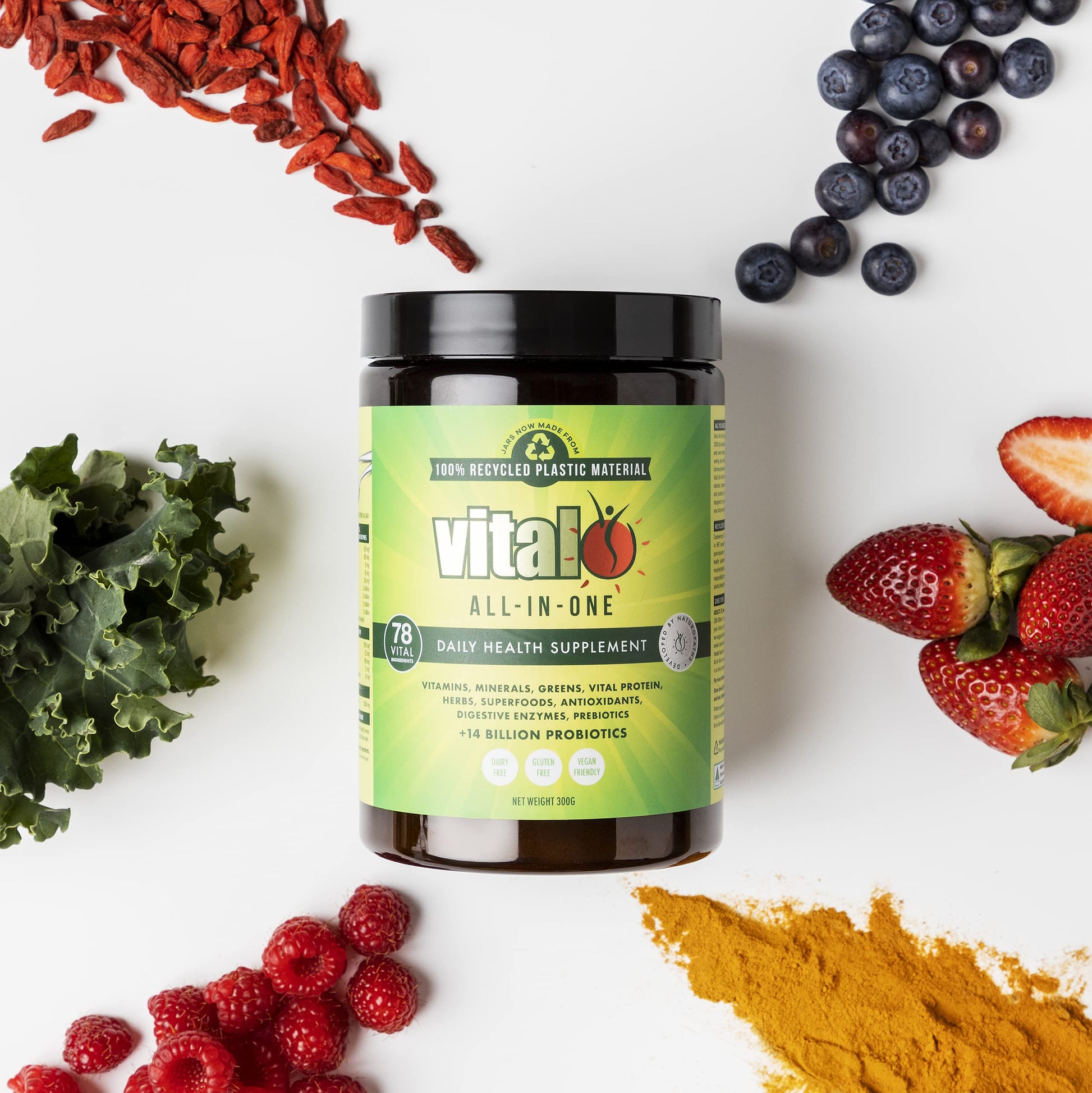 Vital Greens Antioxidant Superfood Powder Natural Multivitamin Formula 300gm / 10.58oz Vital Greens uk supplements
