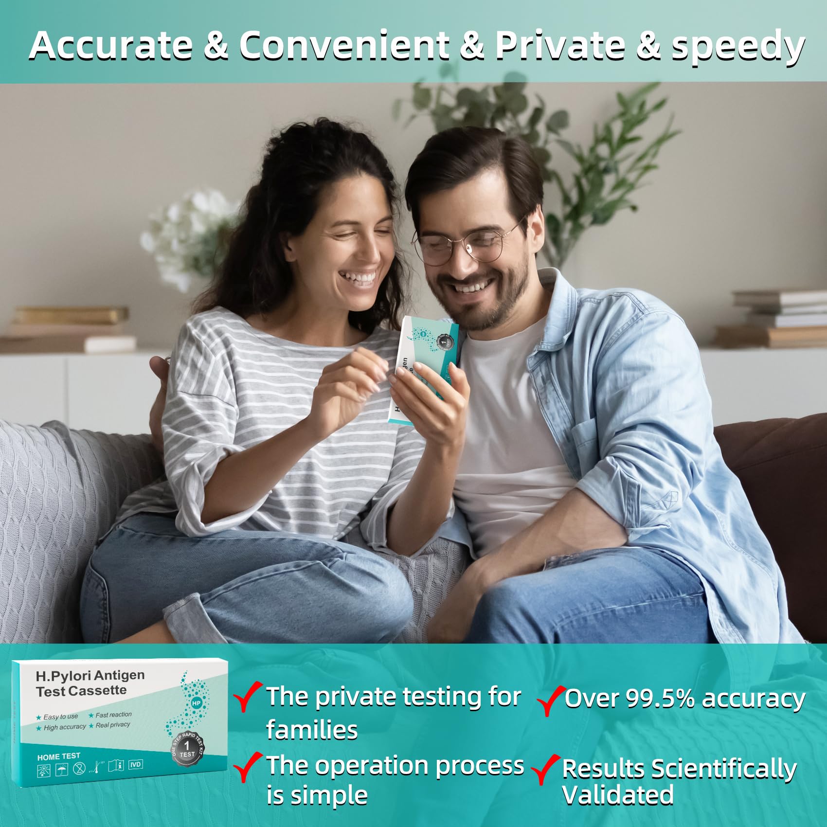 H. Pylori Helicobacter Pylori Stool 3 Test Kit, 10-15 Minutes, Highly Accurate, Easy to Use, Home Testing, No Lab Visit Required Evuioas uk supplements