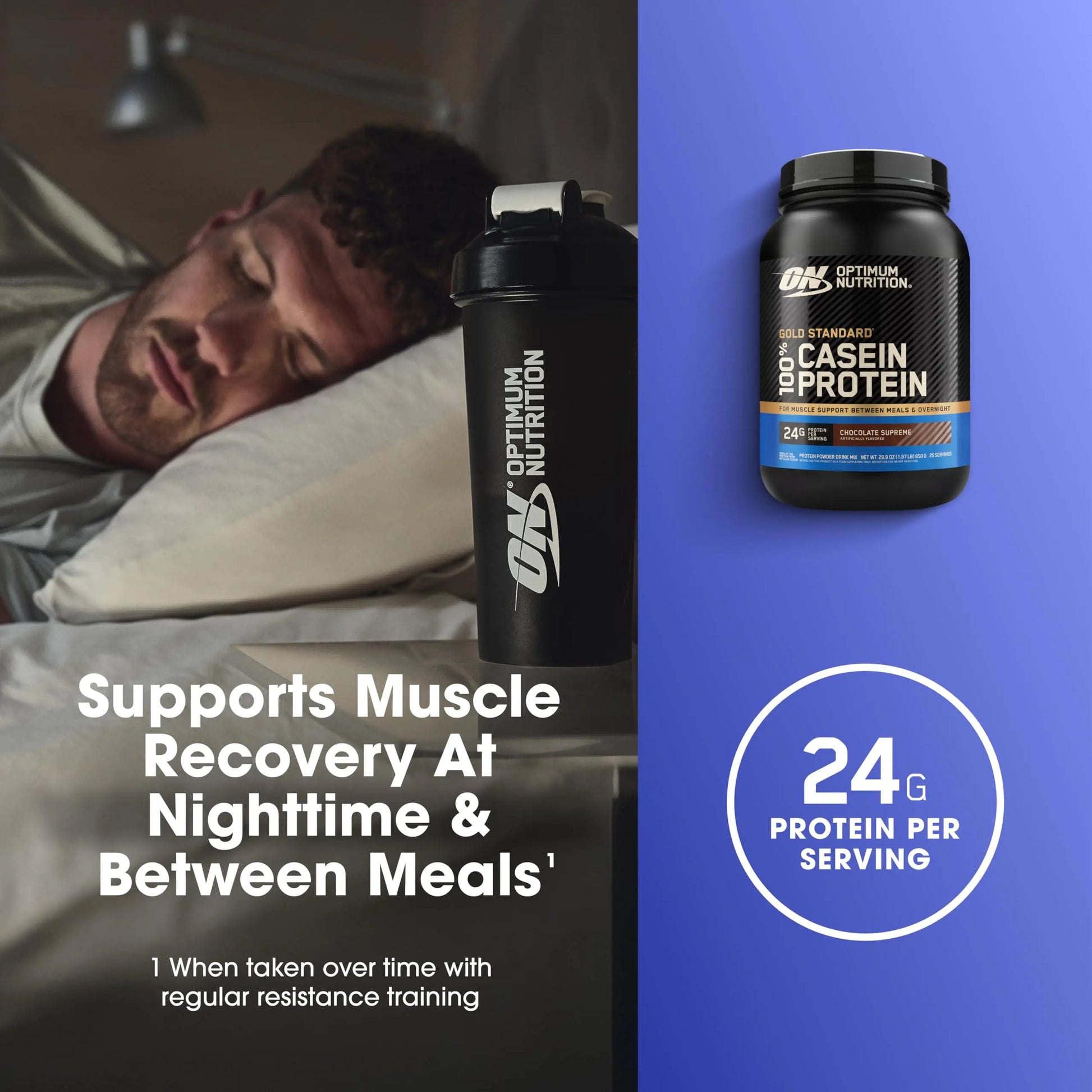 Optimum Nutrition Gold Standard 100% Micellar Casein Protein Powder, Slow Digesting, Helps Keep You Full, Overnight Muscle Recovery, Chocolate Supreme, 2 Pound (Packaging May Vary) Optimum Nutrition uk supplements