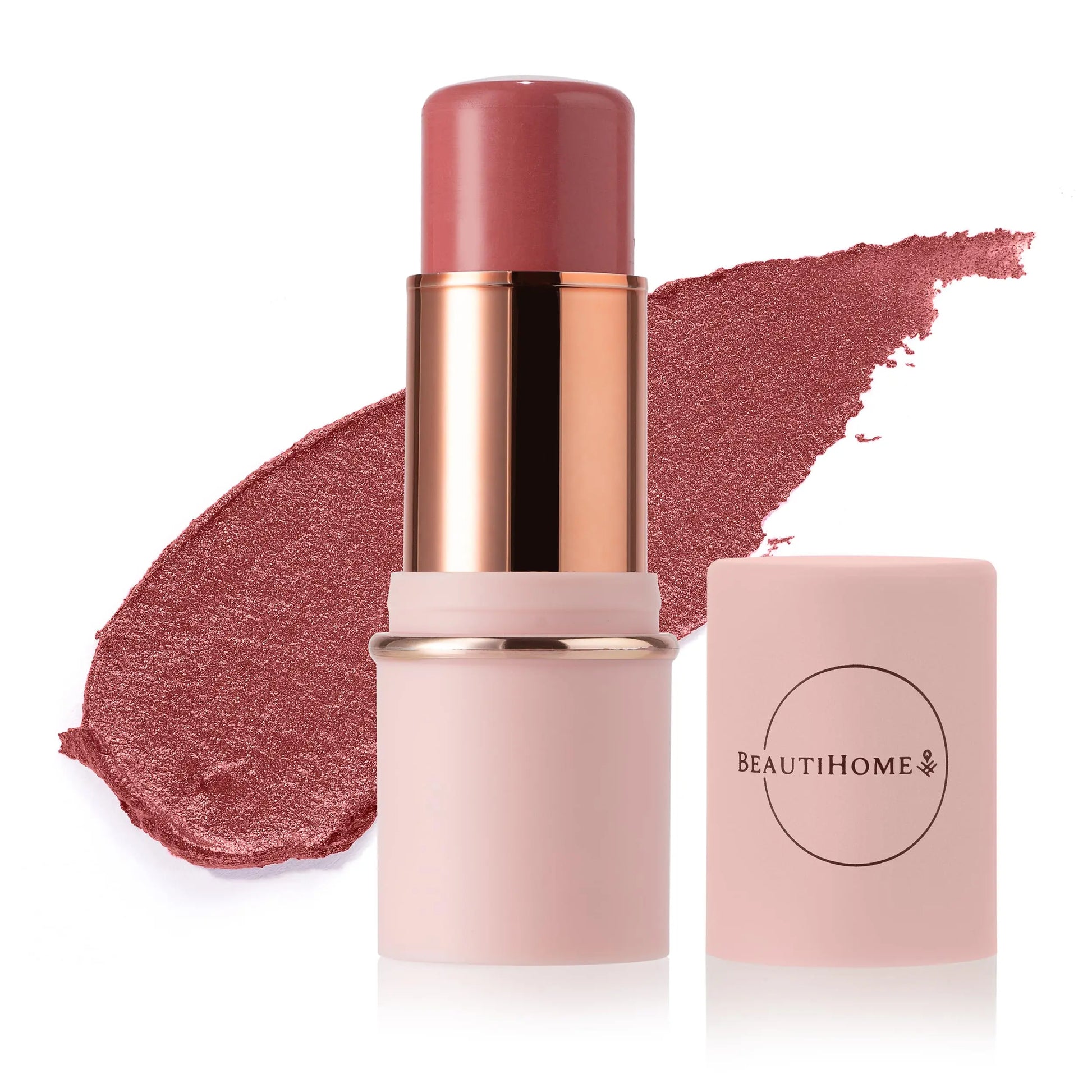 BeautiHome Blush Stick for Cheeks & Lips Multistick Cream Blush- Easy to Apply & Blend- Infused with Nourishing Ingredients for your Skin Compact Travel Size Makeup (Misty Rose, Small) BeautiHome uk supplements