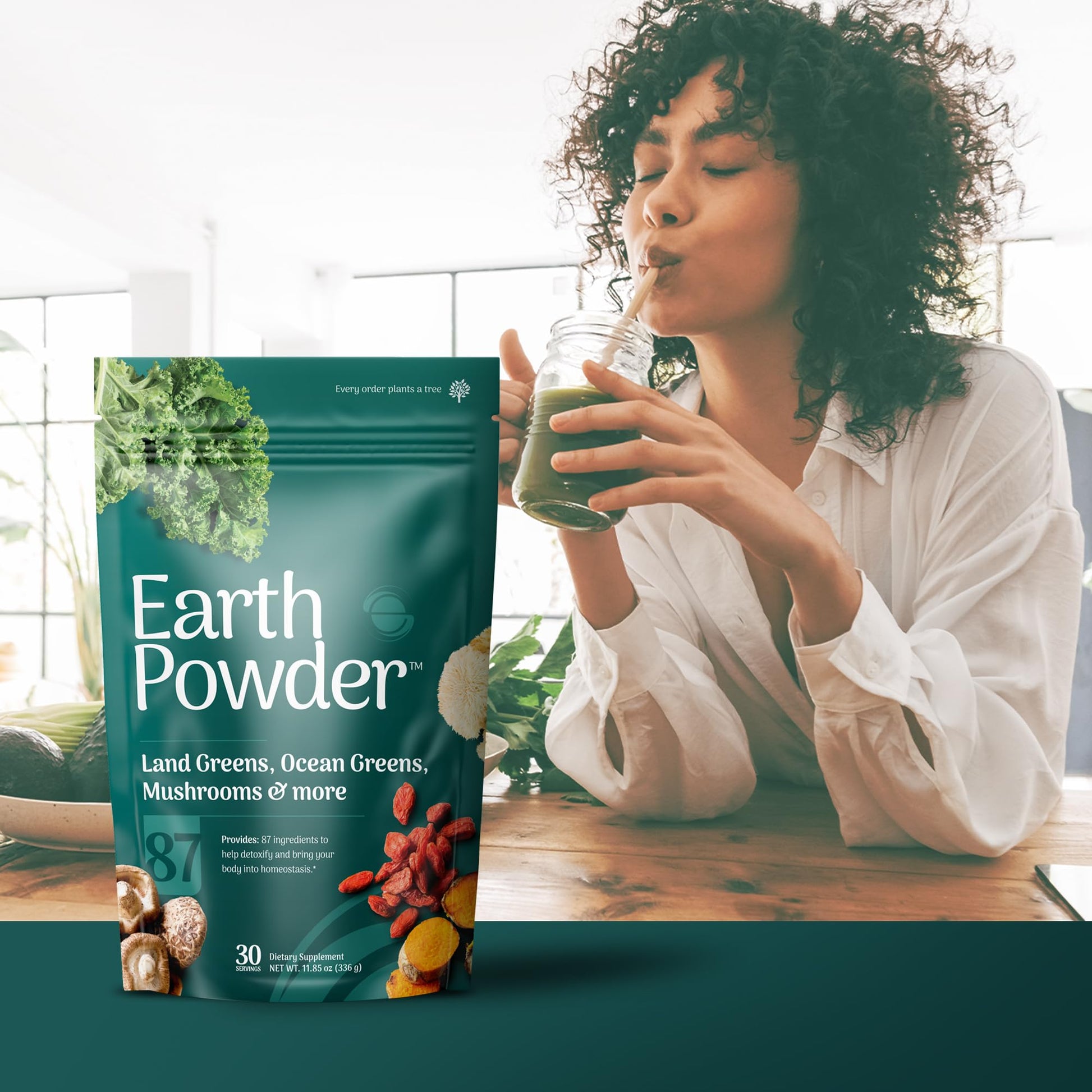 Earth Powder Daily Foundational Nutrition Supplement with 28 Greens & 10 Mushrooms | 87 Nutrients for Energy, Gut Health & Mental Clarity Earth Powder uk supplements