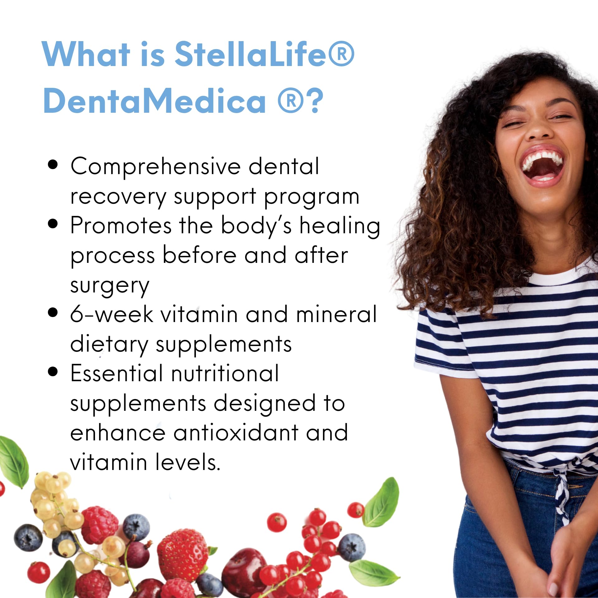 StellaLife DentaMedica Vegan Daily Multivitamin Nutritional Support for Faster Dental Surgery Recovery, VIT D3 K2 C B Zinc CoQ10 Magnesium, Healthy Bones & Gums, Non-GMO, GMP USA, 168 Capsules StellaLife uk supplements