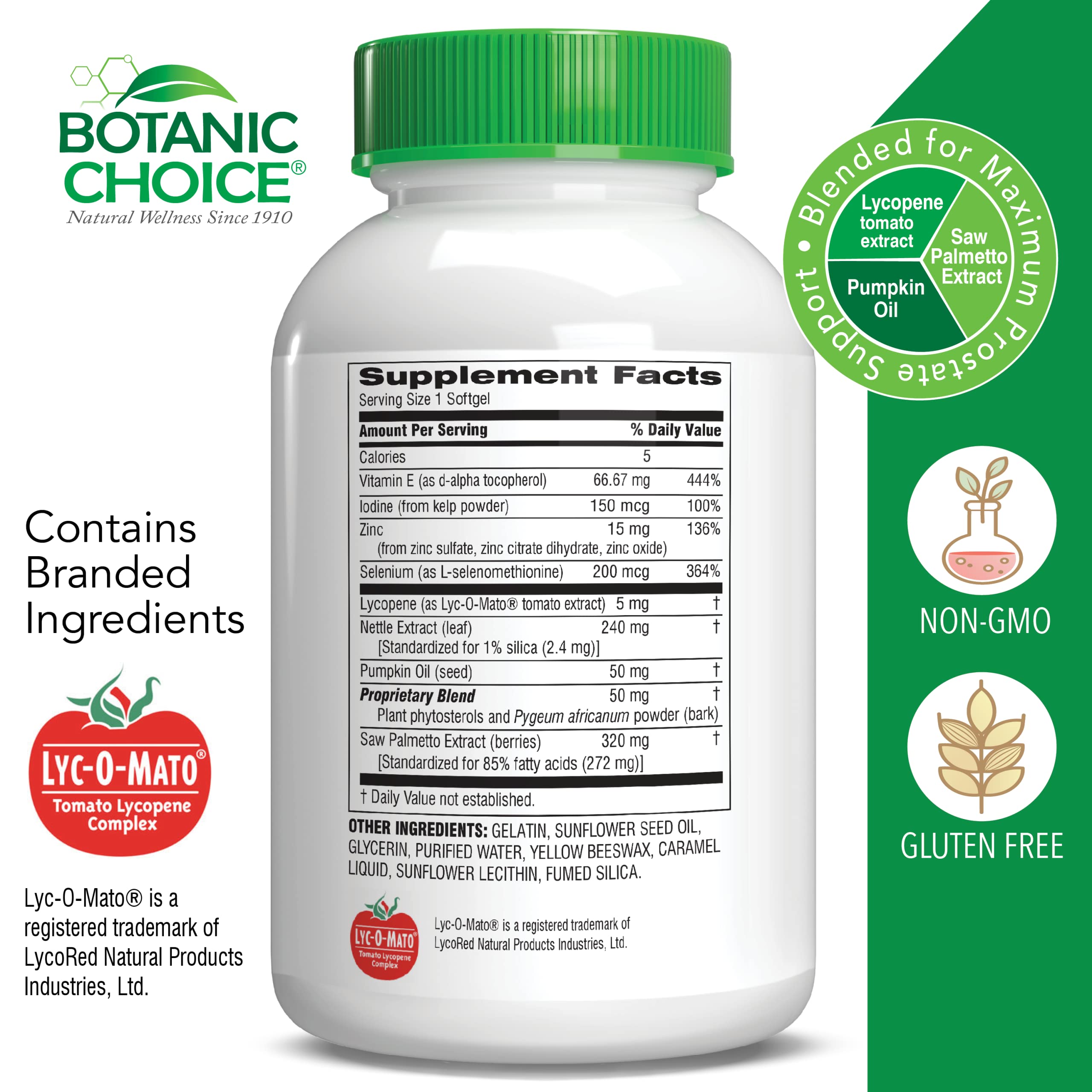 Botanic Choice Mega Fruits and Veggies Blend (60 Capsules) + Prostate 9 Complex (30 Softgels) Bundle - Energy Balance & Superfood Supplement + Urinary Flow & Cellular Health Botanic Choice uk supplements