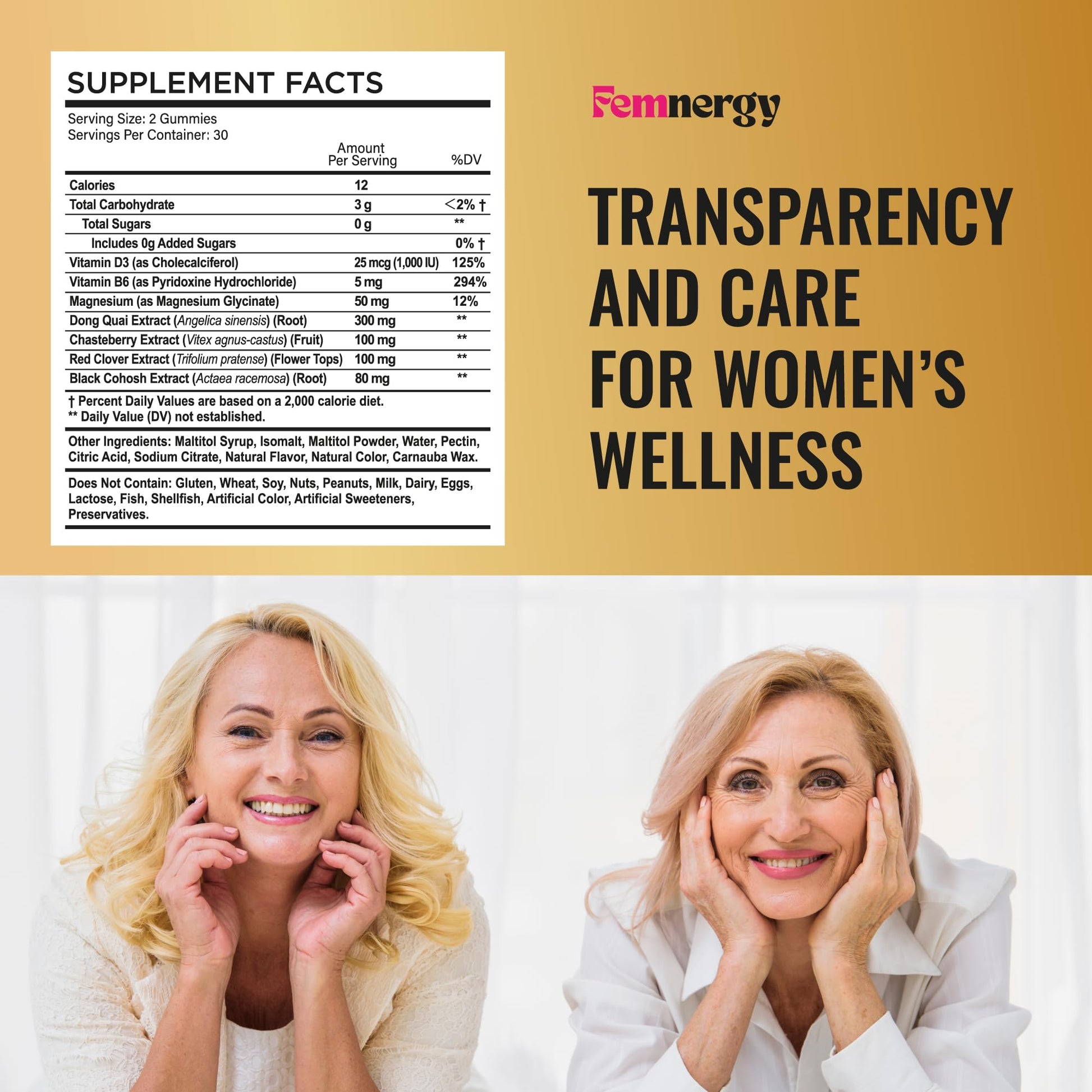 Femnergy Perimenopause Support Gummies for Women - Menopause Relief Estrogen & Hormone Balance Supplement with Black Cohosh Chasteberry Vitamins D3 B6 for Hot Flashes Night Sweats & Mood Swings Femnergy uk supplements