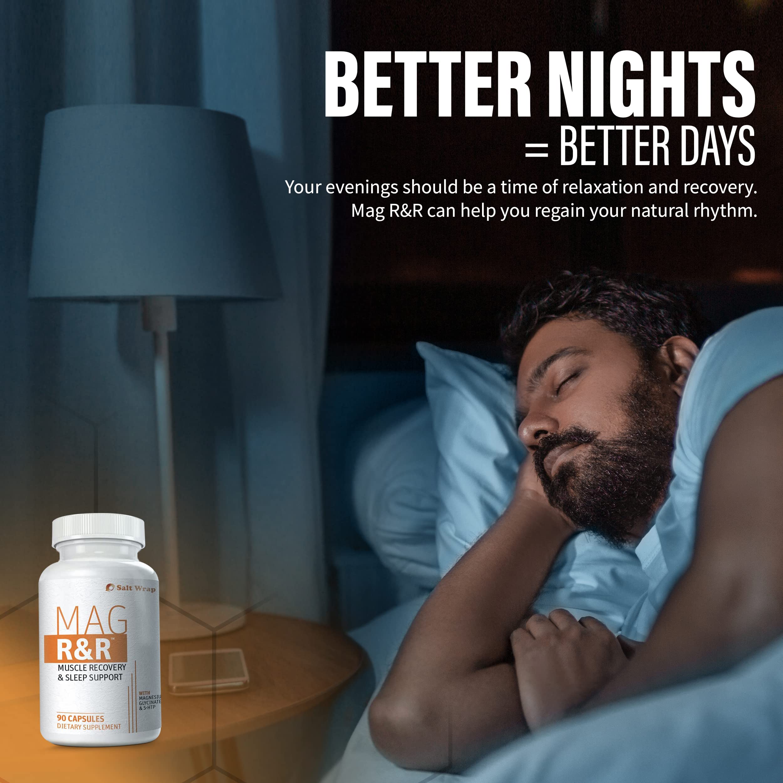 SaltWrap Mag R&R - Nighttime Muscle Cramps Support, Natural Sleep Support for Adults SaltWrap uk supplements